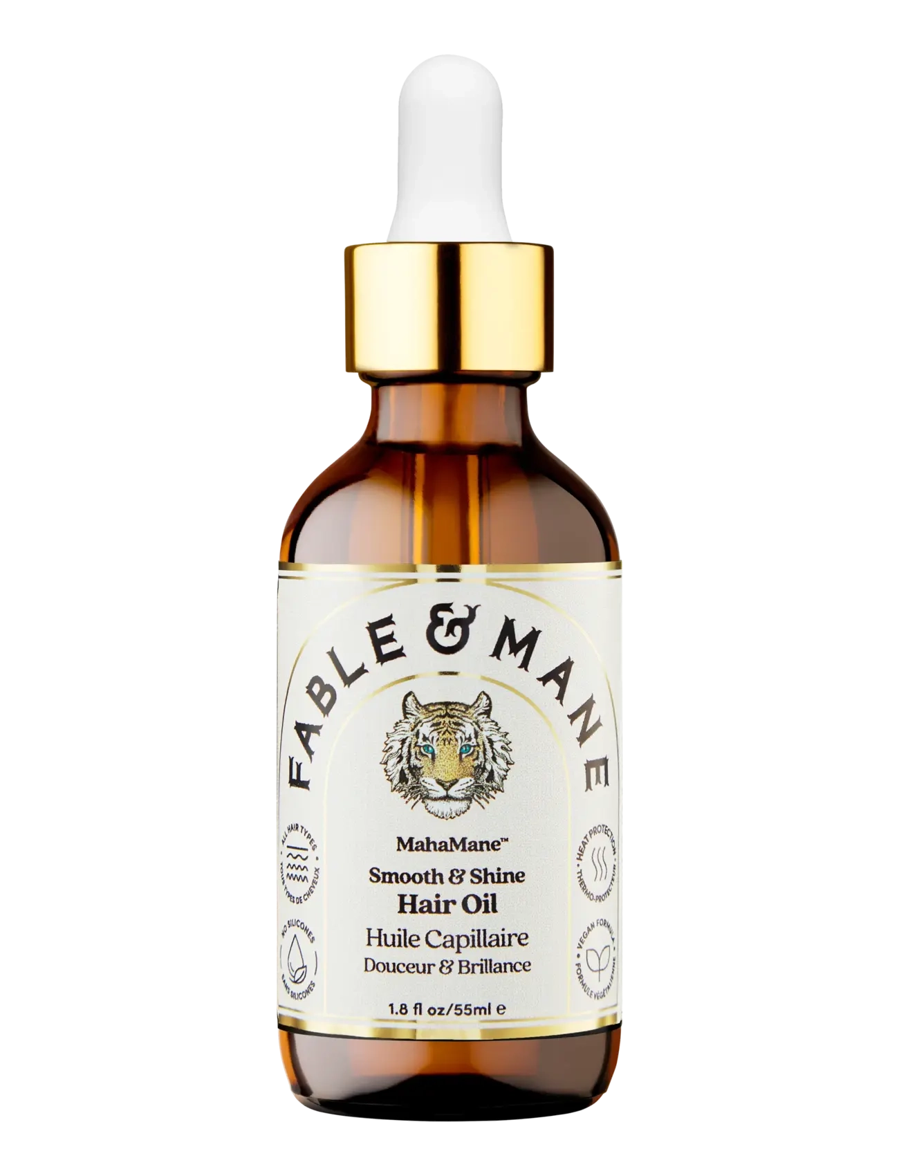 Fable and Mane Fable & Mane Mahamane Smooth & Shine Hair Oil 55Ml, Hair Vinegar & Dressing Bottles, Nude, Str: 55 ML