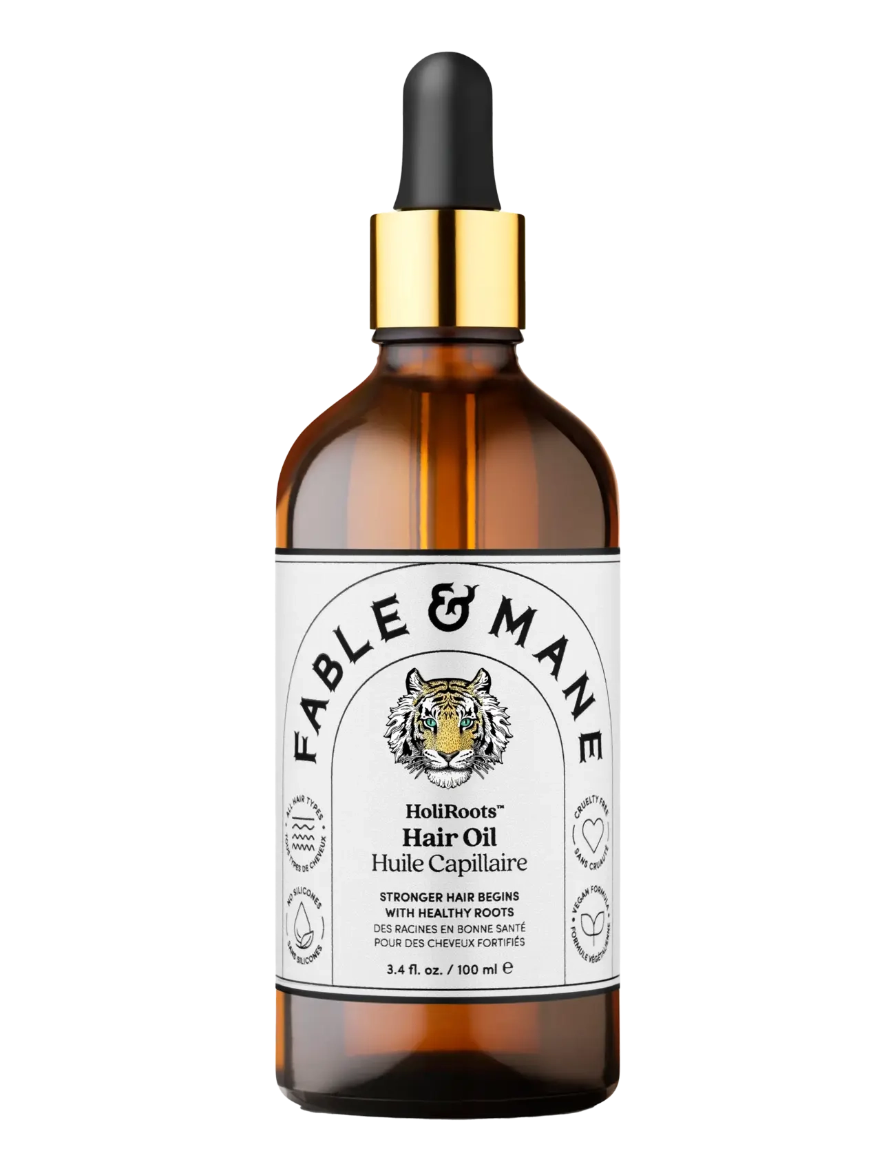 Fable and Mane Fable & Mane Holiroots Pre-Wash Strengthening Hair Oil 100Ml, Hair Vinegar & Dressing Bottles, Nude, Str: 100 ML