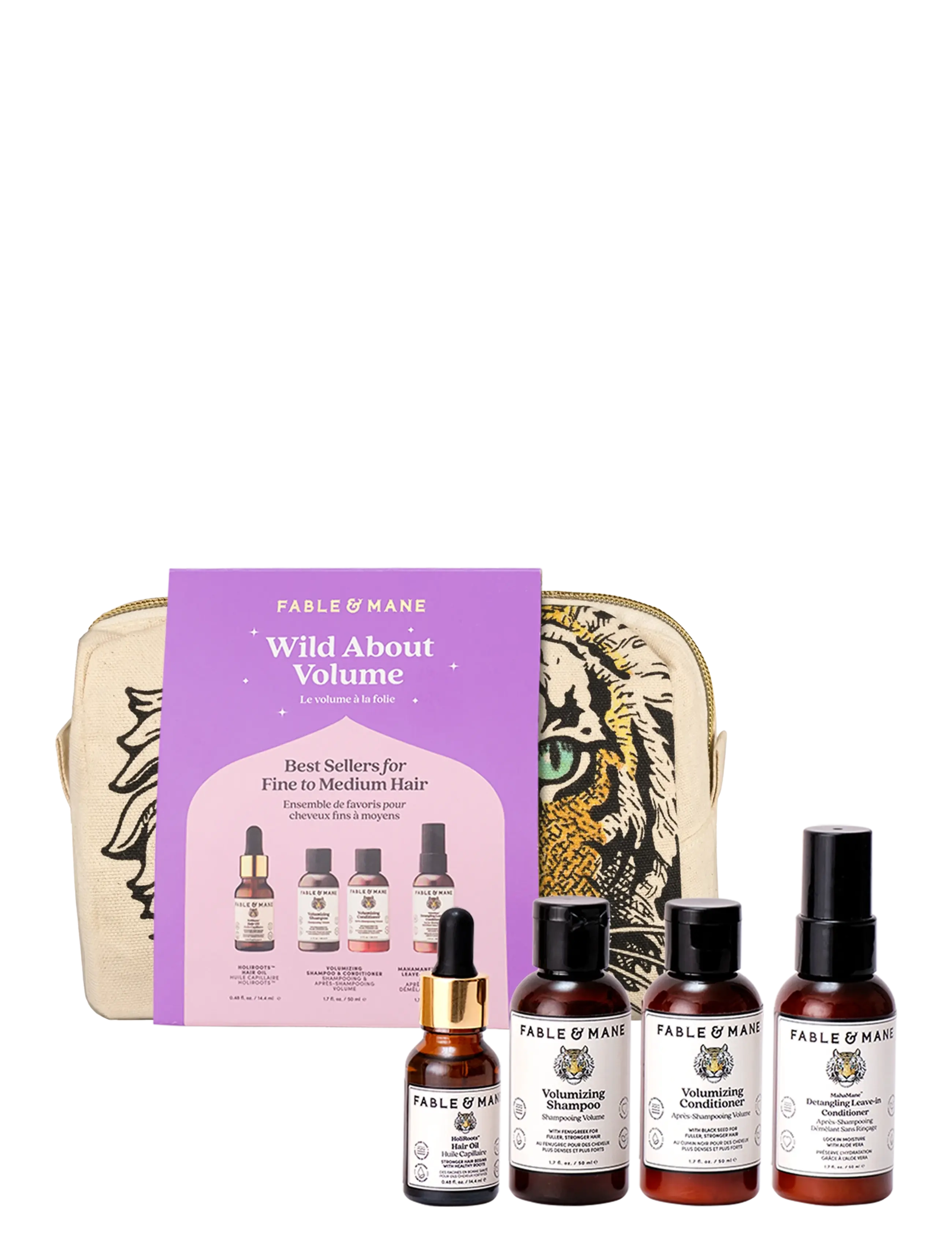 Fable and Mane Fable & Mane Wild About Volume Set, Shampoo, Nude, Str: 165 ML