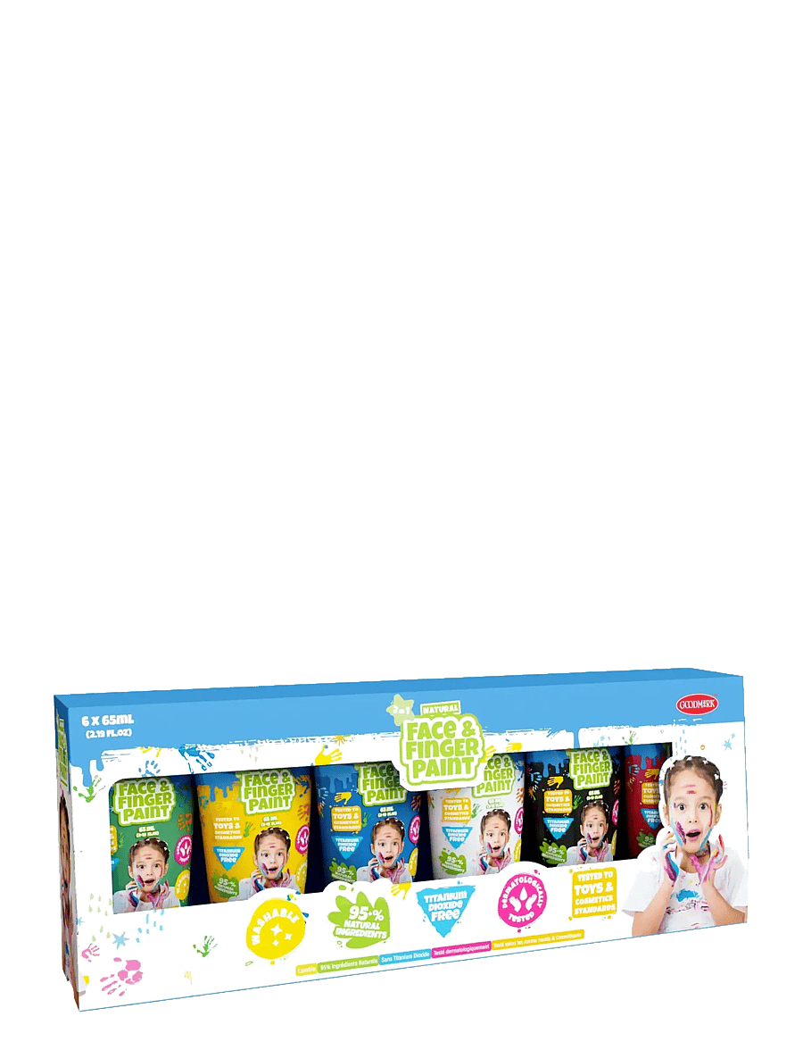 Face & Fingerpaint - 65ml Tubes 6-Pack - andlitsmálning - multi coulered - 0