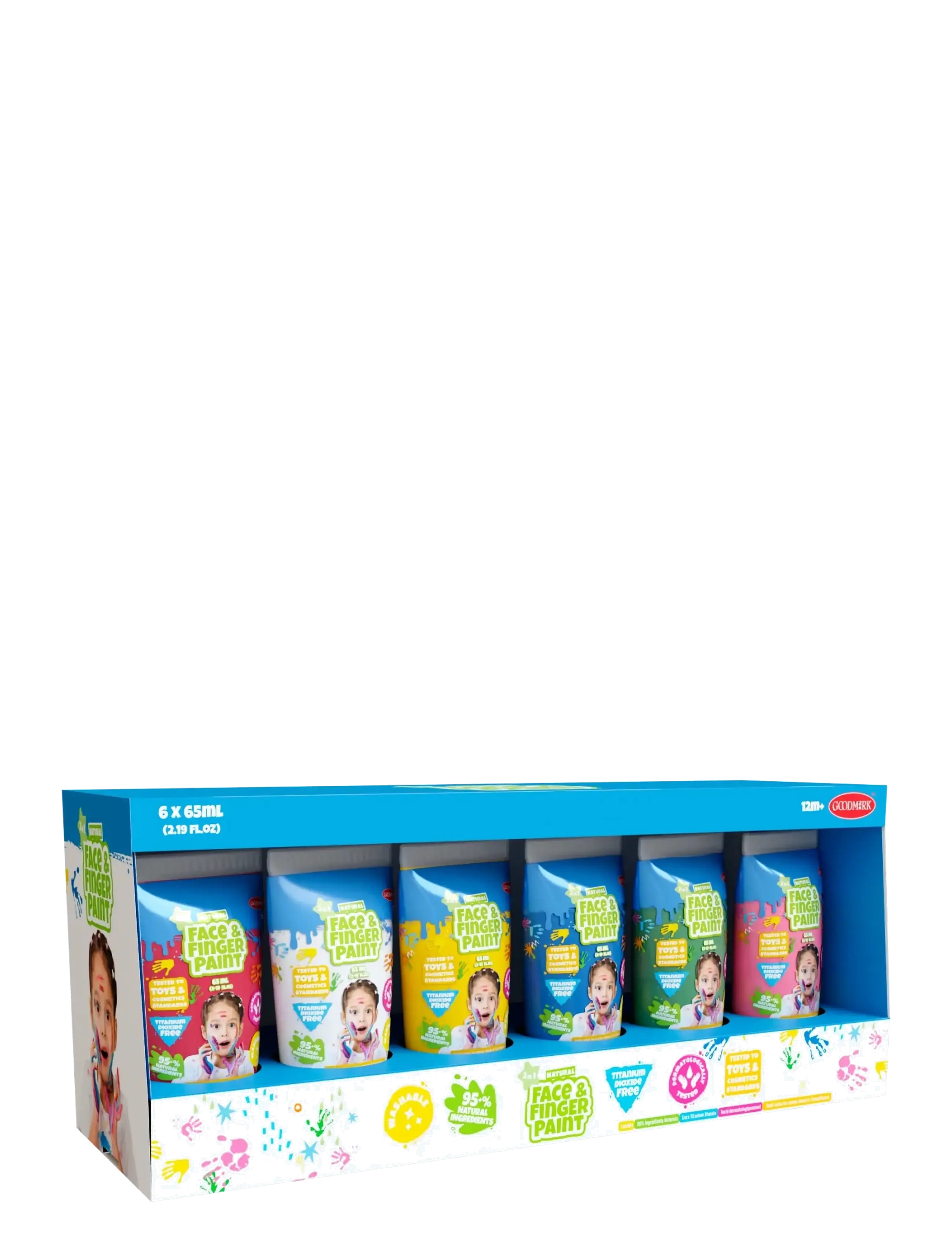 Face & Fingerpaint - 65ml Tubes 6-Pack - ansigtsmaling - multi coulered - 1