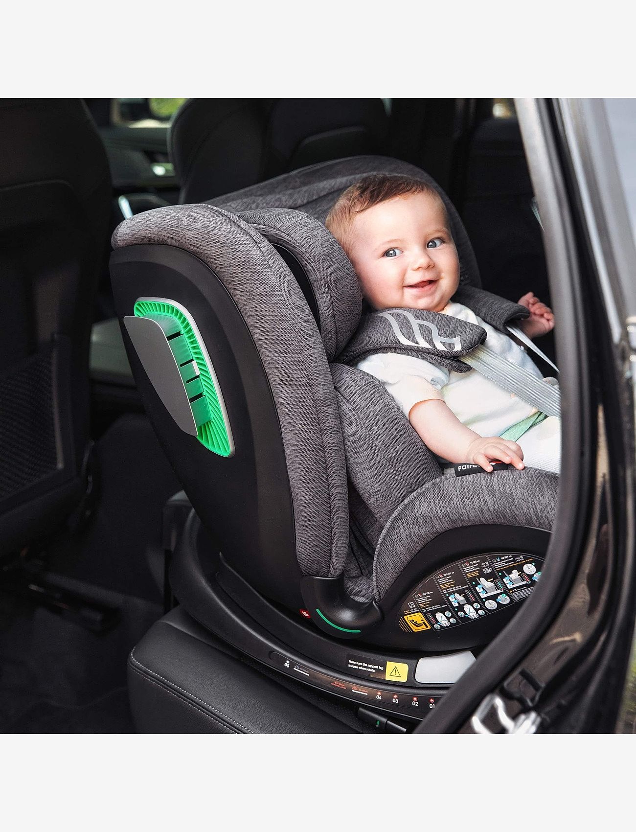 Fairgo - Corazza i-Size car seat 40-150 cm - Stone Grey - grey - 5