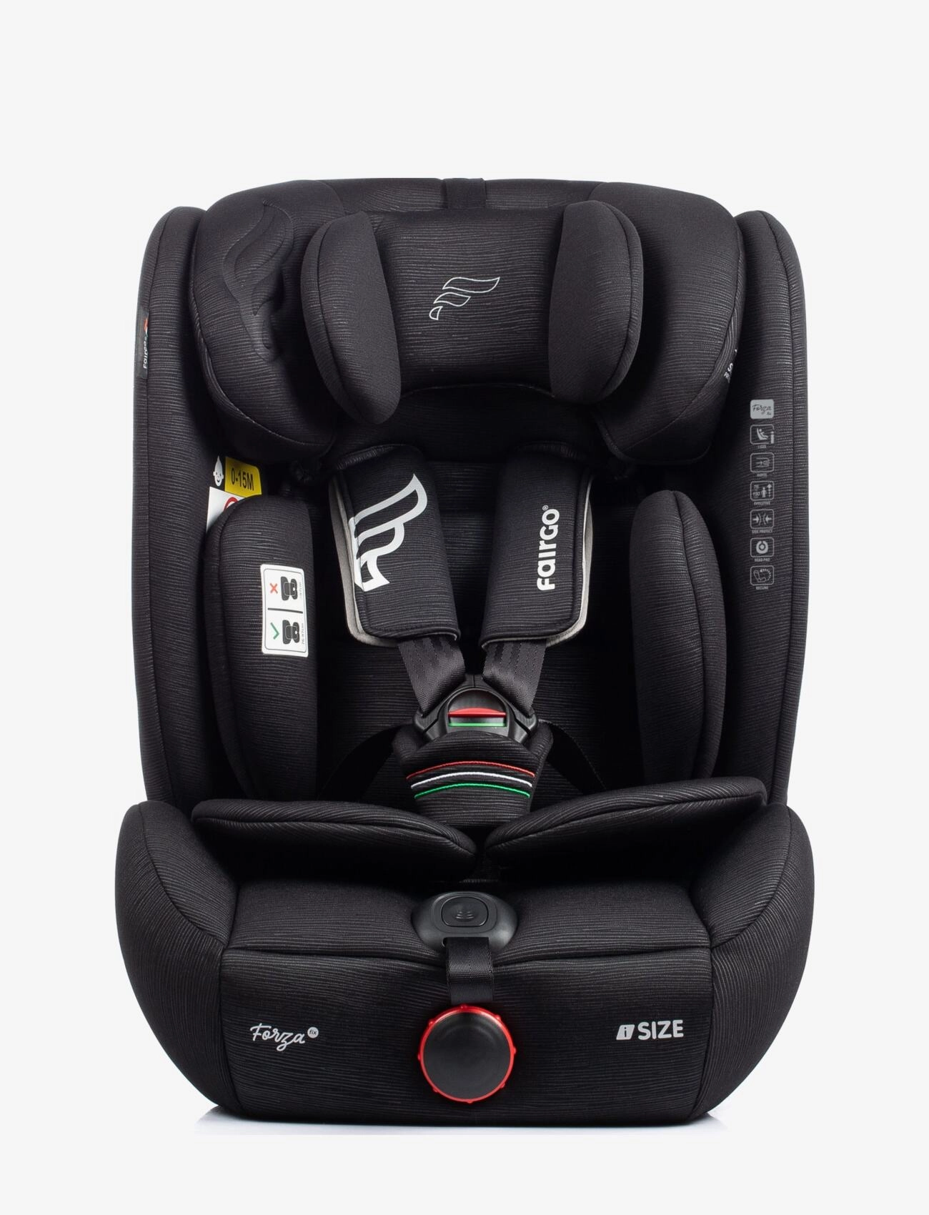 Fairgo Forza I-Size Autostol 76-150 cm - Black Sand, 76/150 cm, Black, Baby Og Graviditet > Child Car Seats, Børn