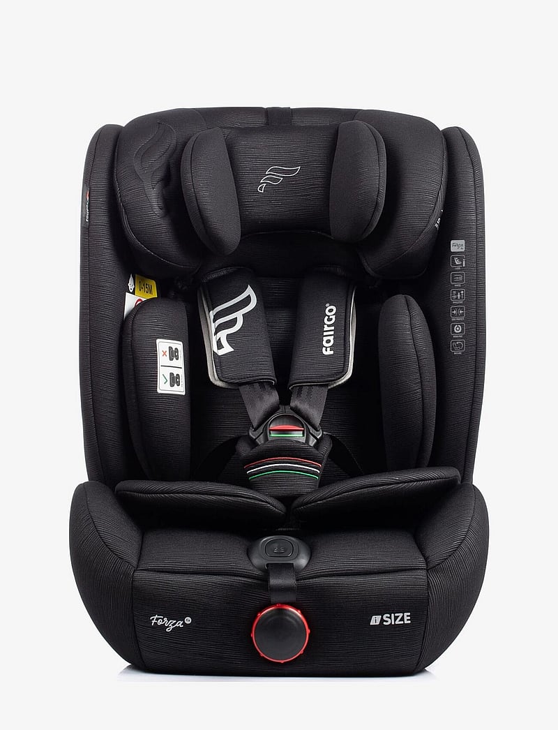 Fairgo - Forza i-size autostol 76-150 cm - Black Sand - laste turvatoolid - black - 0