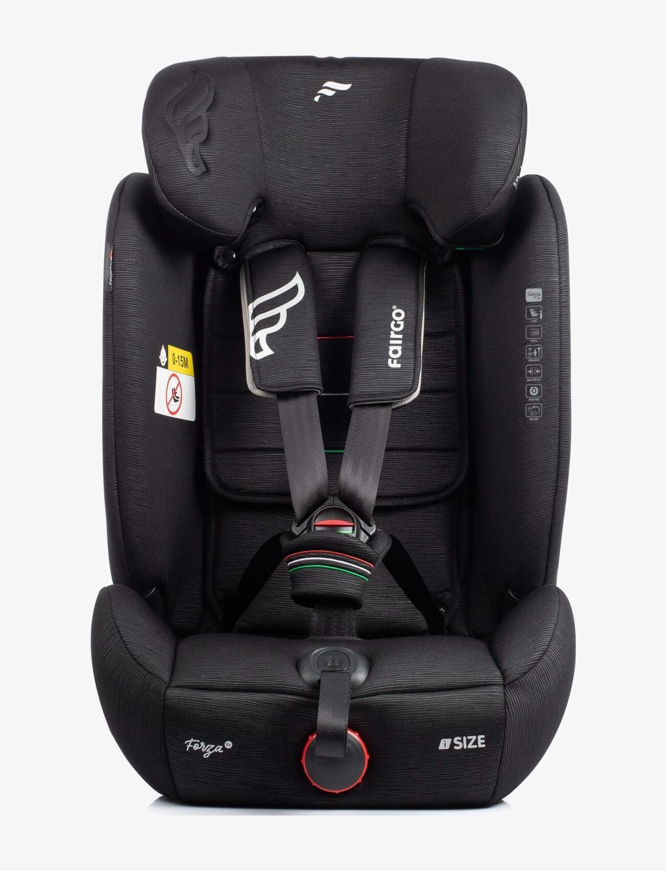 Fairgo - Forza i-size autostol 76-150 cm - Black Sand - autositz - black - 1