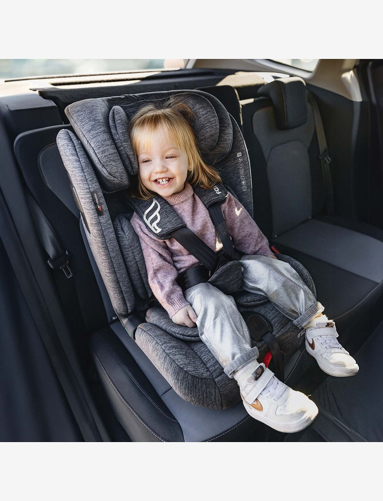 Fairgo - Forza i-size autostol 76-150 cm - Black Sand - black - 4