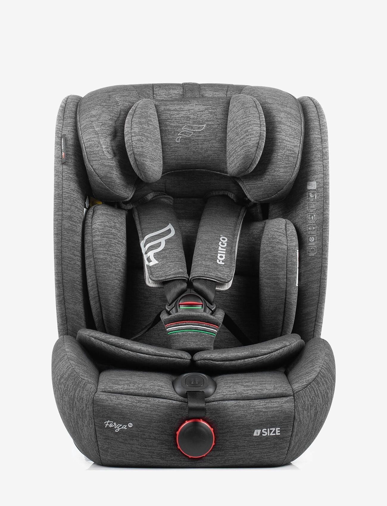 Fairgo - Forza i-size autostol 76-150 cm - Stone Grey - autostole - grey - 0