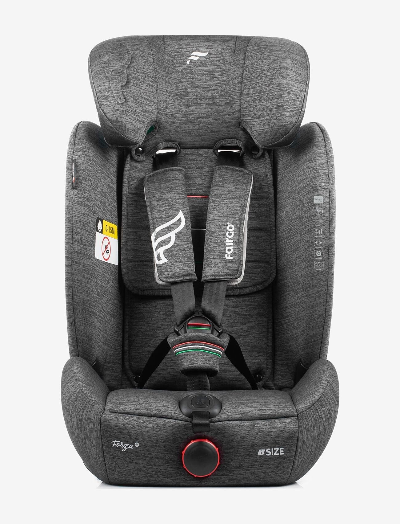 Fairgo - Forza i-size autostol 76-150 cm - Stone Grey - autostole - grey - 1