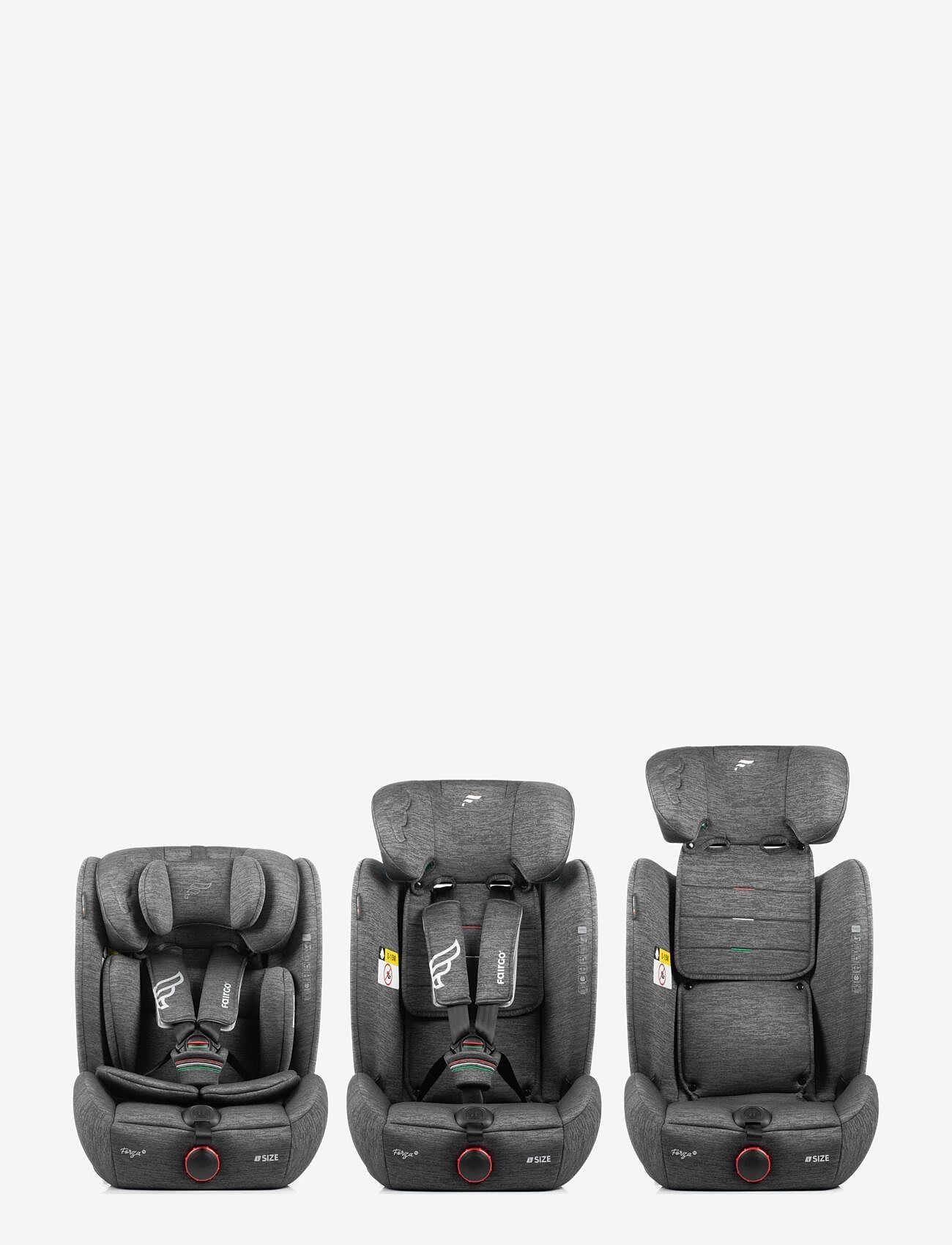 Fairgo - Forza i-size autostol 76-150 cm - Stone Grey - autostole - grey - 5