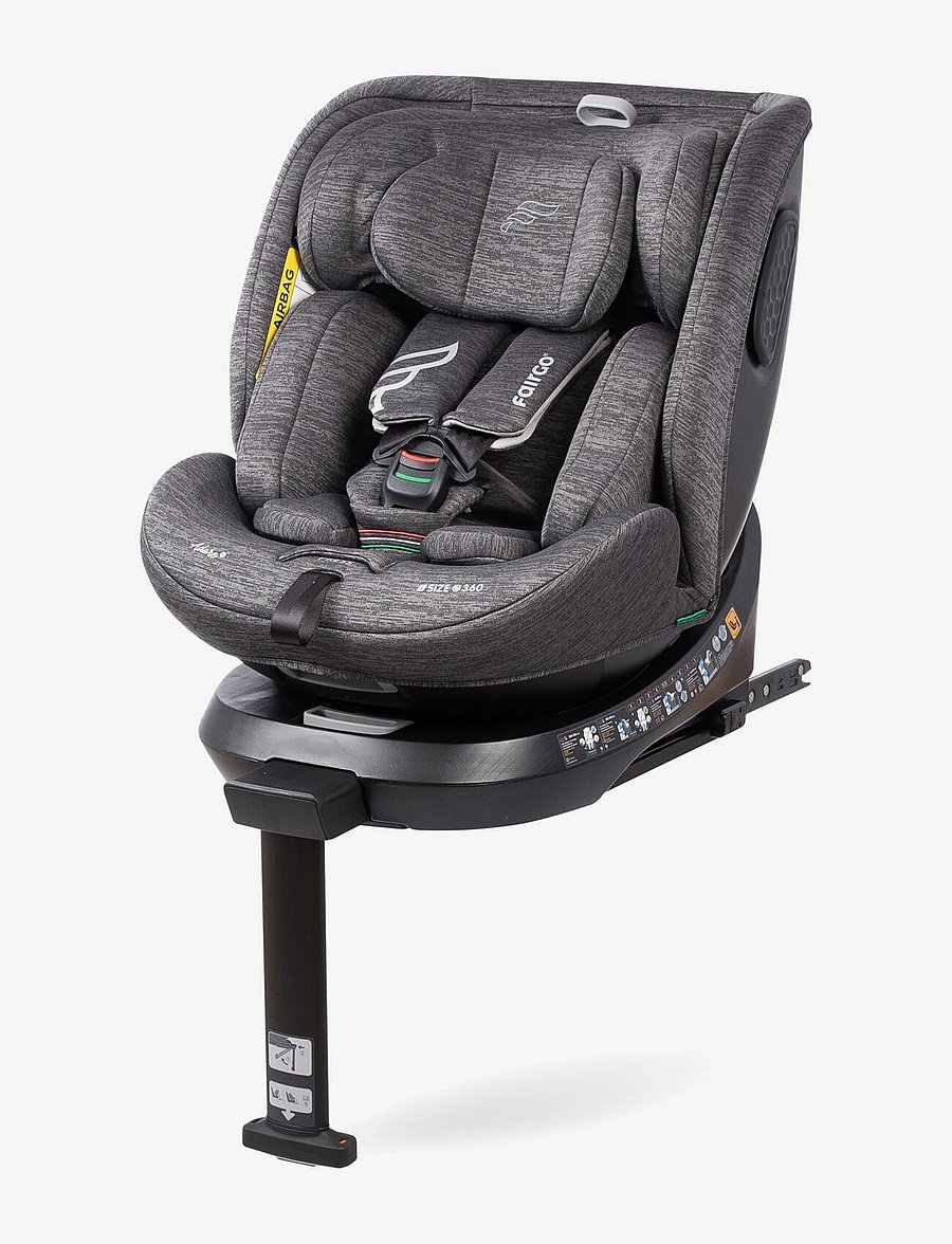 Fairgo - Adore i-size autostol 40-150 cm - Stone Grey - turvaiste - grey - 0