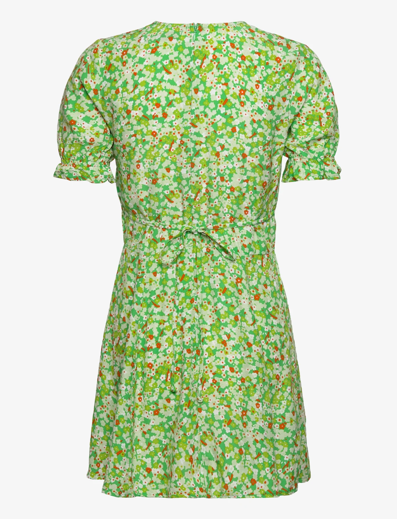 Faithfull The Brand - LA BELLE MINI DRESS - sommarklänningar - lou floral print - green - 1