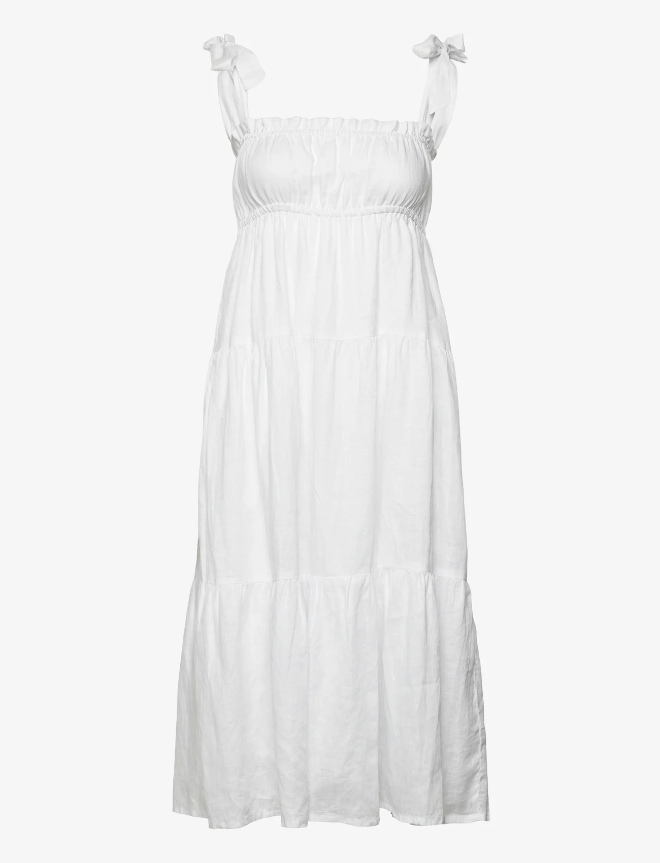 Faithfull The Brand - BELLAMY MIDI DRESS - vasarinės suknelės - white - 0