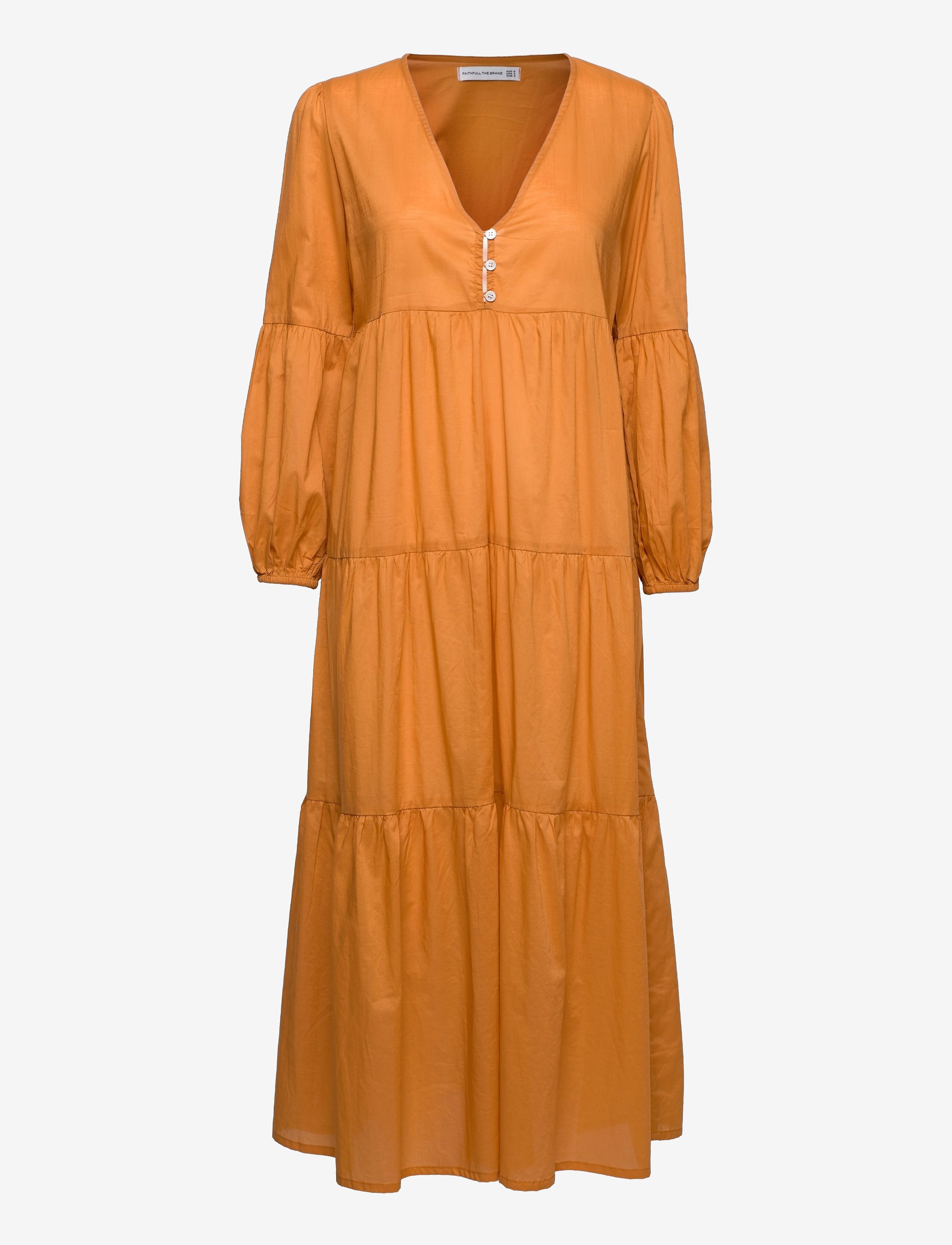 Faithfull The Brand FRIEDA MAXI DRESS - Faithfull The Brand - PLAIN MANDERIN / orange