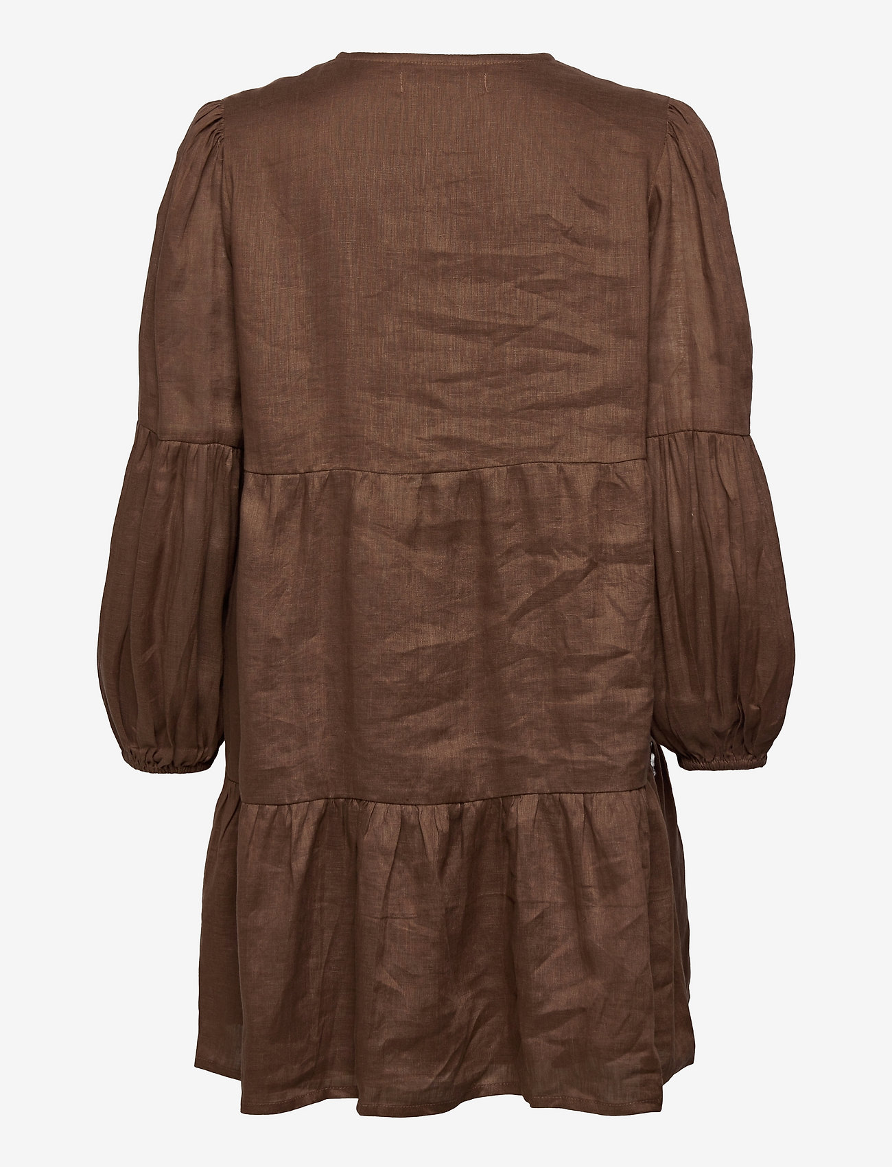 Faithfull The Brand - DIJA MINI DRESS - korte jurken - plain chocolate - 1