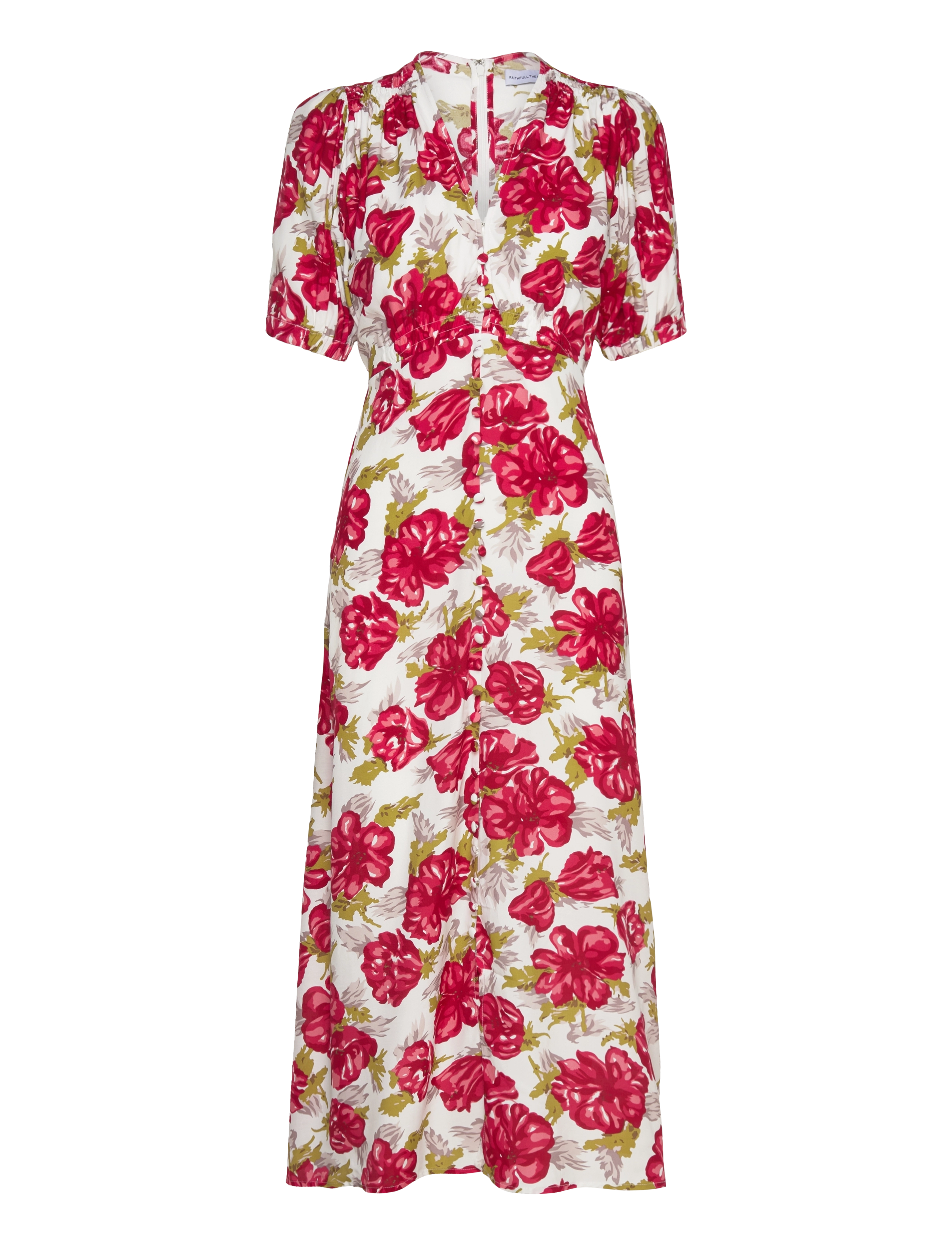 Faithfull The Brand BELLAVISTA MIDI DRESS - Faithfull The Brand - ISADORA FLORAL - RED / red
