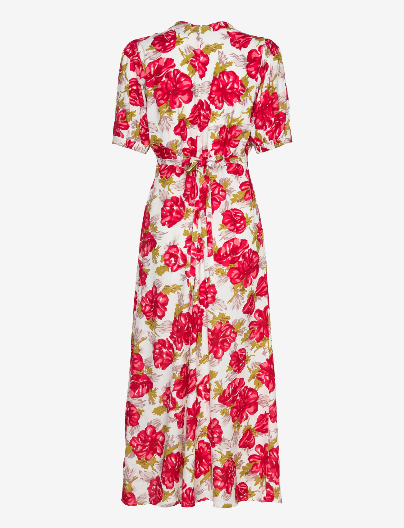 strapless open back dress Red Palermo Sleeveless Midi Dress – FARM Rio