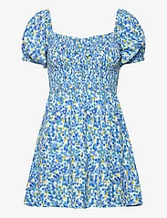 Faithfull The Brand - DOMENICA MINI DRESS - proginės suknelės - lou floral print - blue - 0