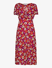Faithfull The Brand - MAILEE MIDI DRESS - sukienki do kolan i midi - li reni floral print-fuchsia - 0