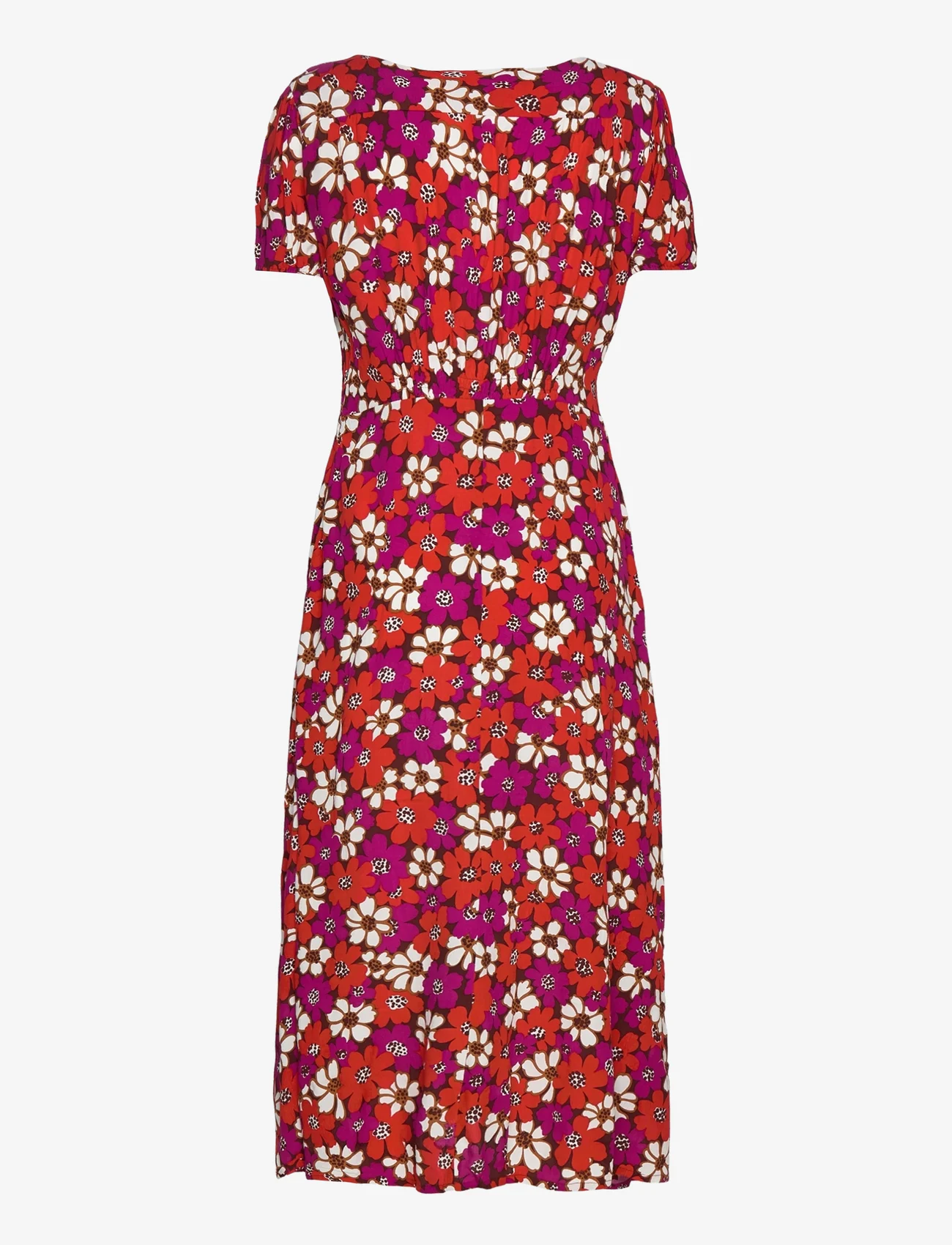 Faithfull The Brand - MAILEE MIDI DRESS - midi kjoler - li reni floral print-fuchsia - 1