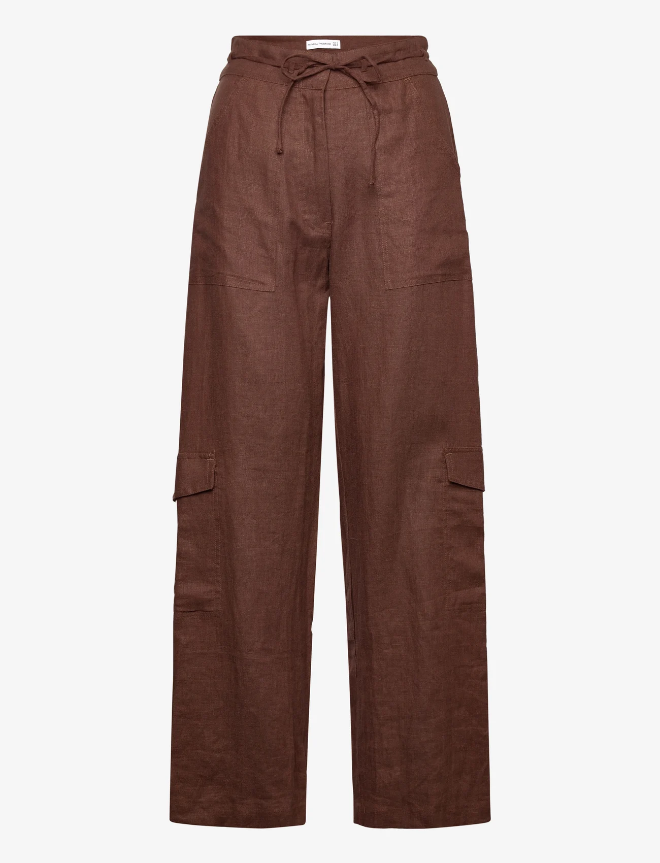 Faithfull The Brand - RELAIS PANTS - lininės kelnės - chocolate - 0