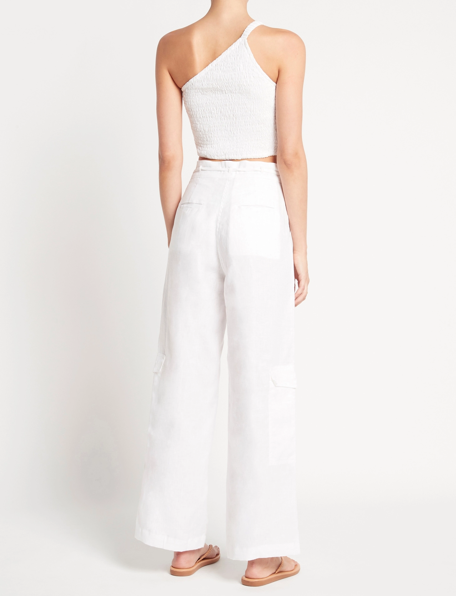Faithfull The Brand - RELAIS PANTS - hørbukser - white - 4
