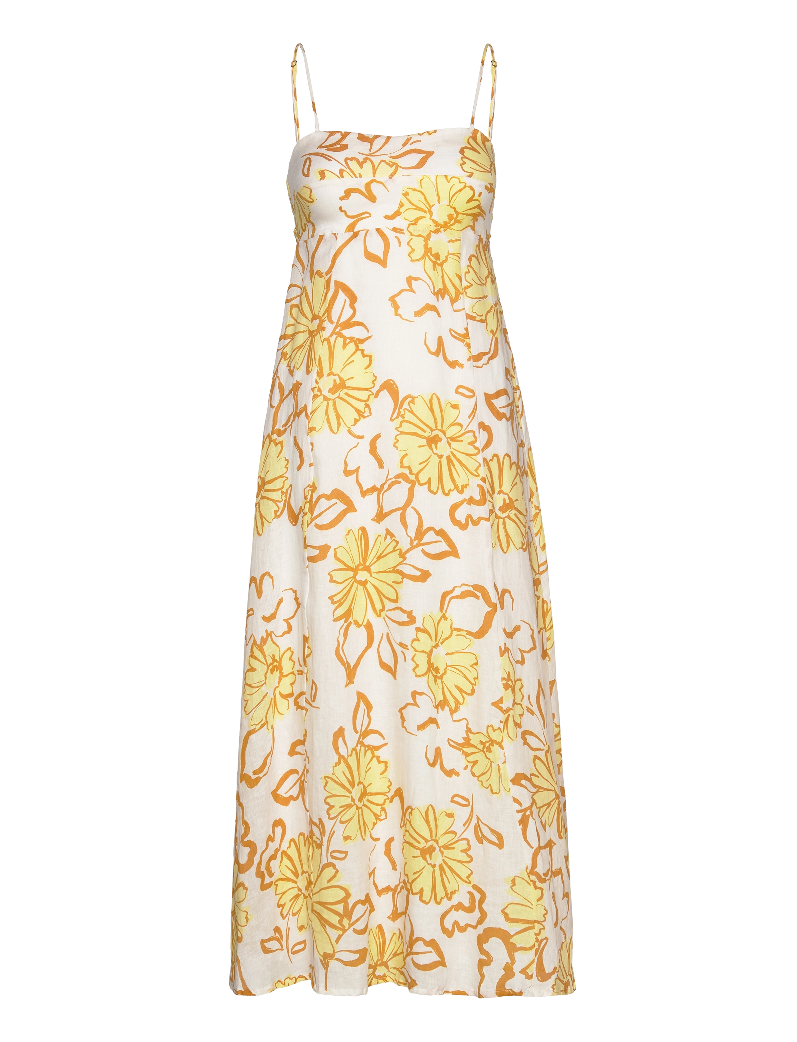 Faithfull The Brand SORSO MIDI DRESS - Jurken - CAGLIARI FLORAL PRINT / yellow