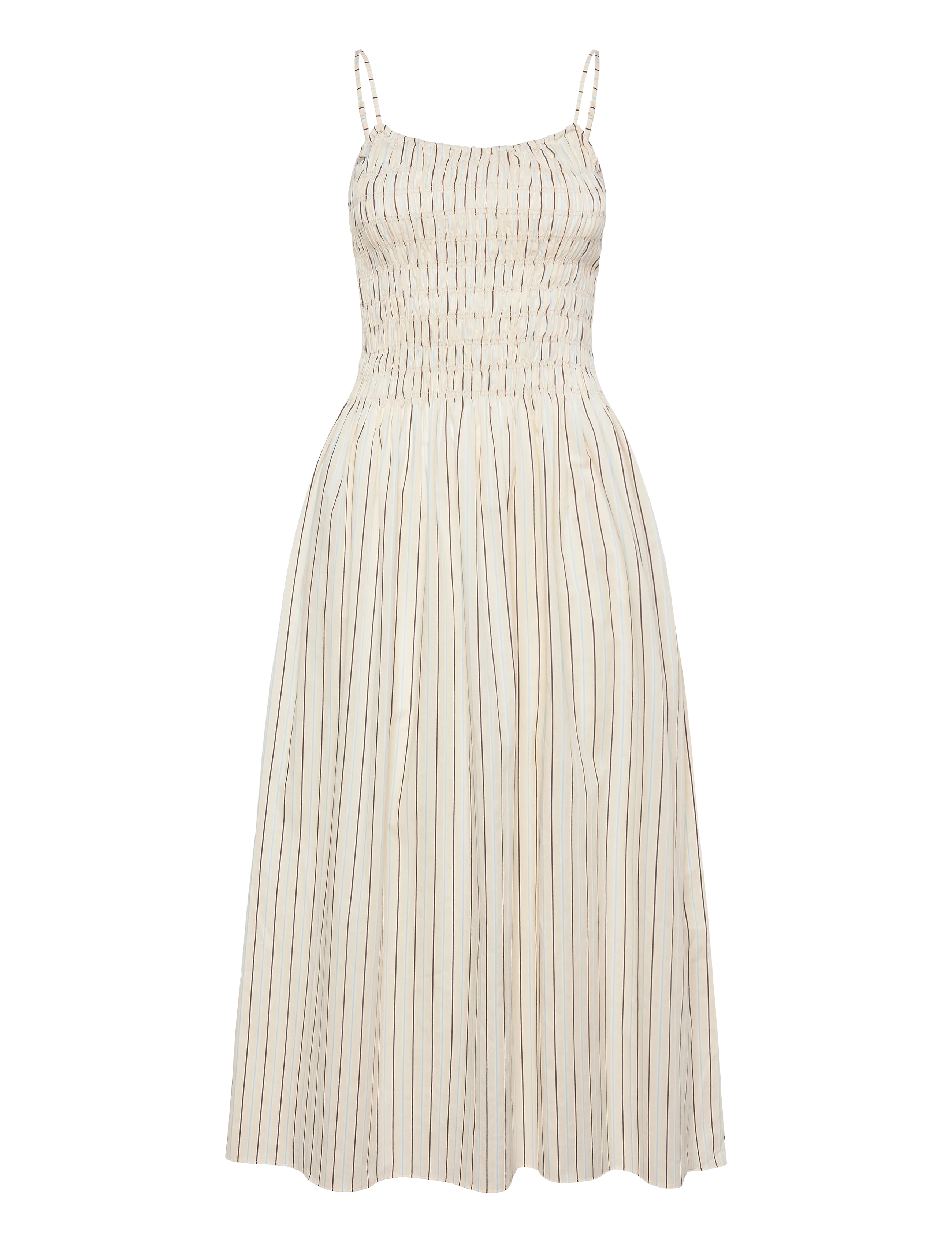 Faithfull The Brand ARACELI MAXI DRESS - Tøj - FIORI STRIPE LEMON / cream