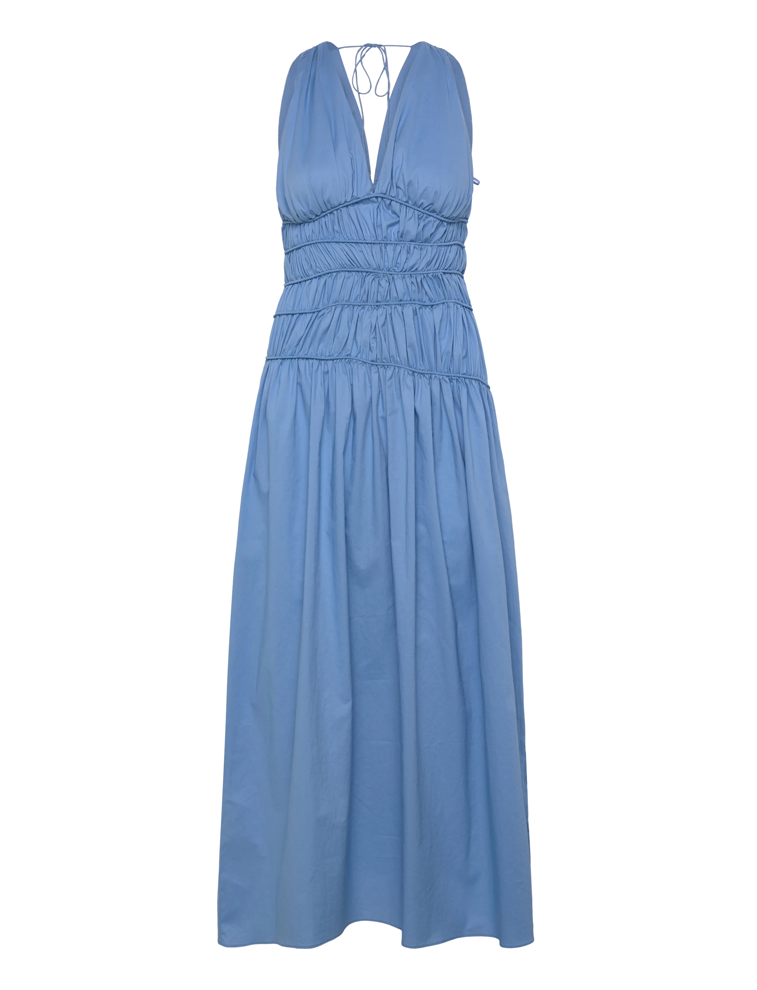 Faithfull The Brand Saja Midi Dress, M, Dresses, Blau - Knee-length & Midi, Frauen