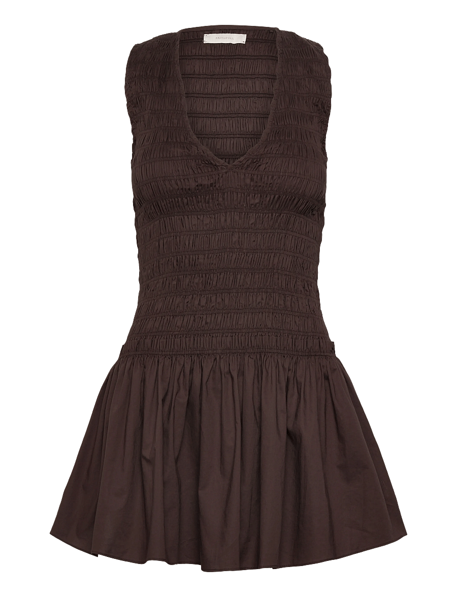 Faithfull The Brand - PALOMAR MINI DRESS - sommerkleider - espresso - 1