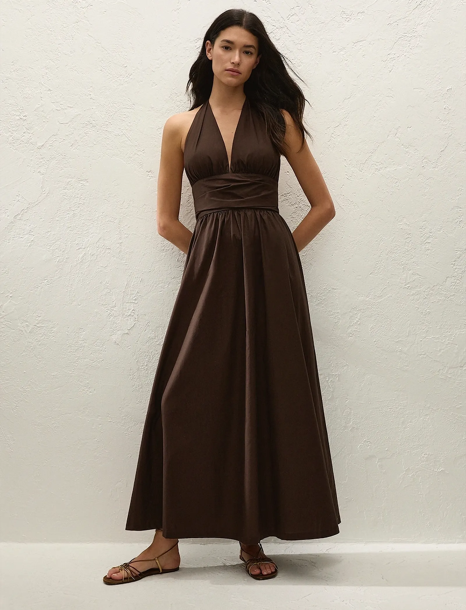 Faithfull The Brand LIDO MAXI DRESS - Uus - ESPRESSO / brown