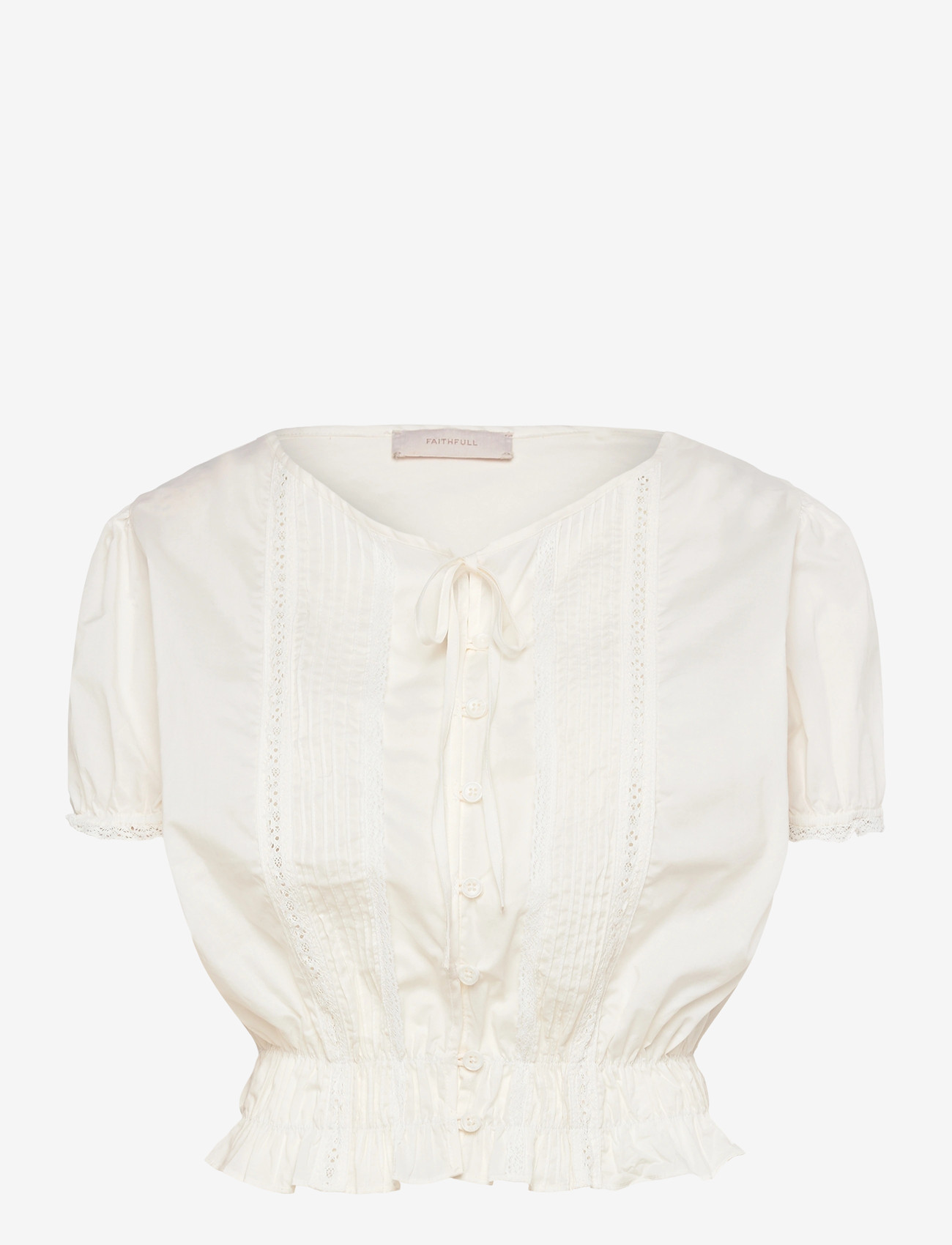 Faithfull The Brand - FIORA BLOUSE - kortærmede bluser - fresco lace white - 0