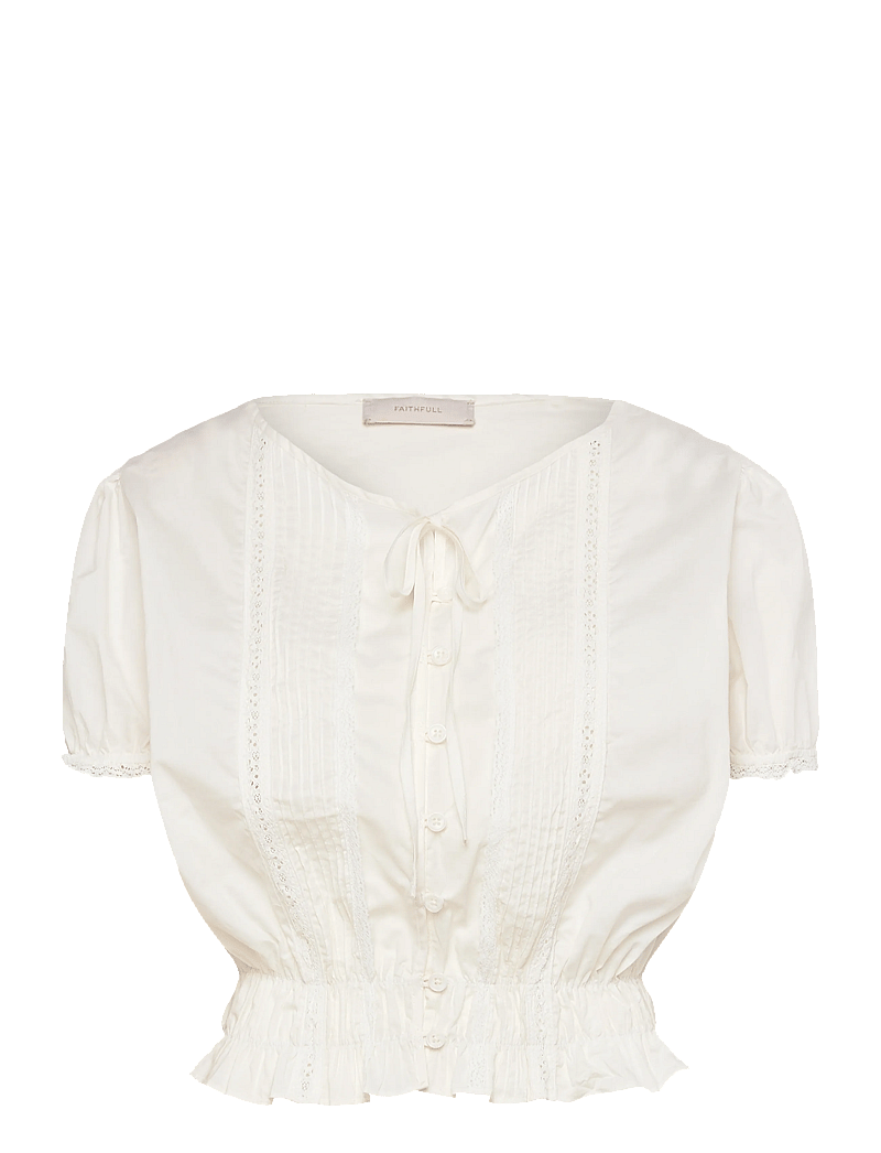 Faithfull The Brand - FIORA BLOUSE - kortærmede bluser - fresco lace white - 0