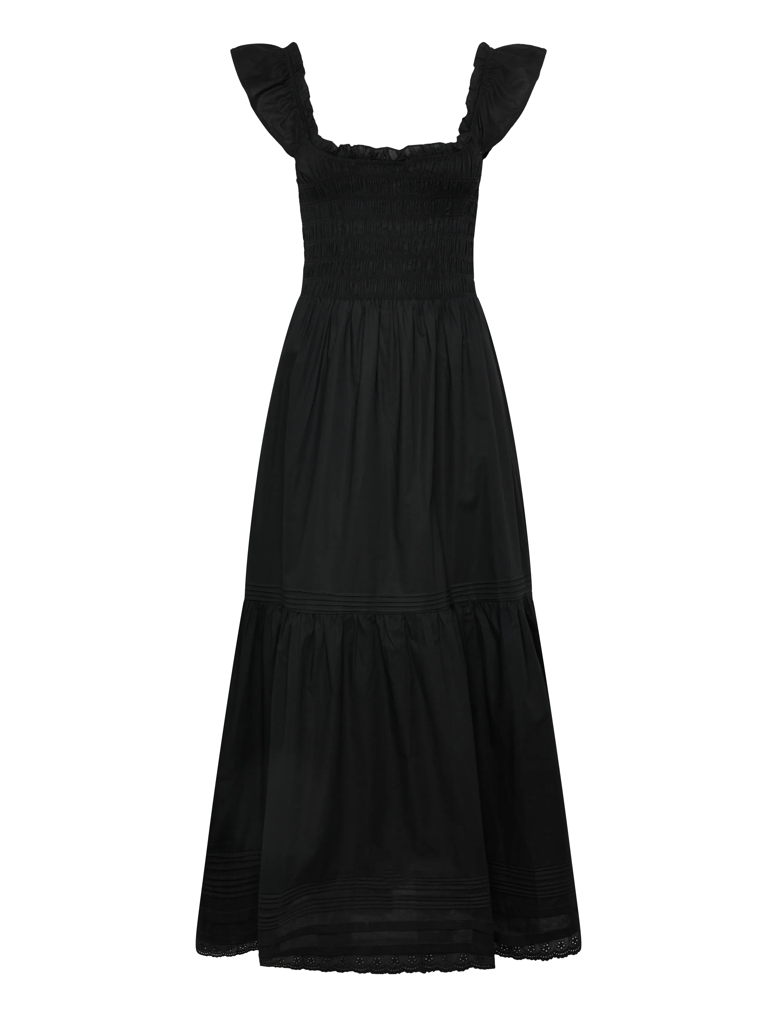 Faithfull The Brand VALENTINA MAXI DRESS - Maxi kjoler - FIORE LACE BLACK / black