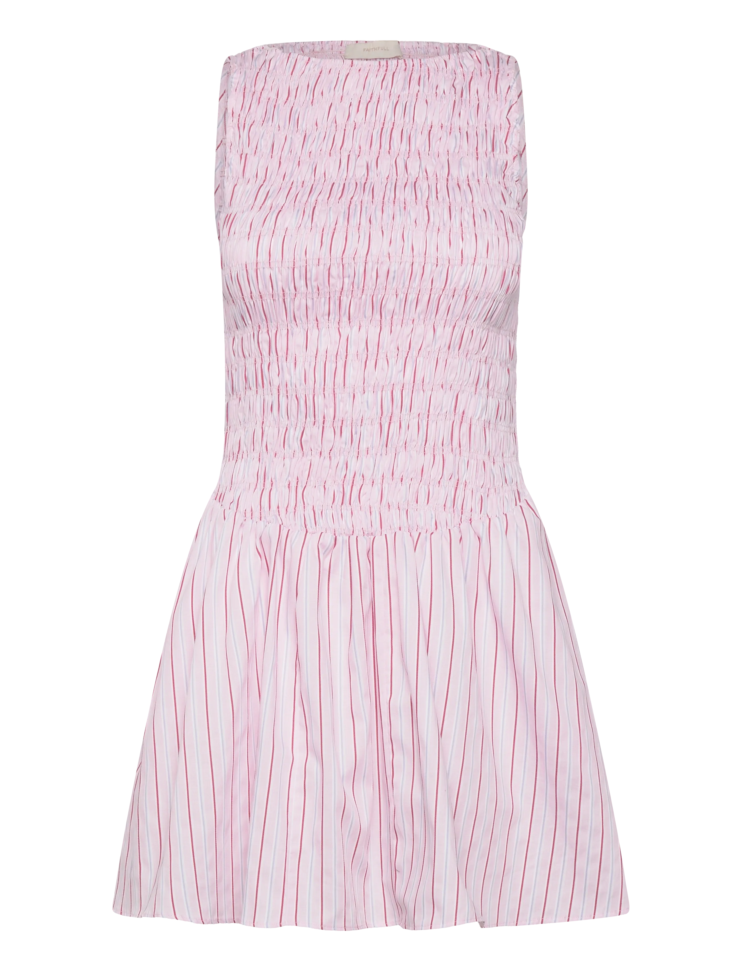 Faithfull The Brand MARTINA MINI DRESS - Kleidid - FIORI STRIPE PALAZZO / pink/rose