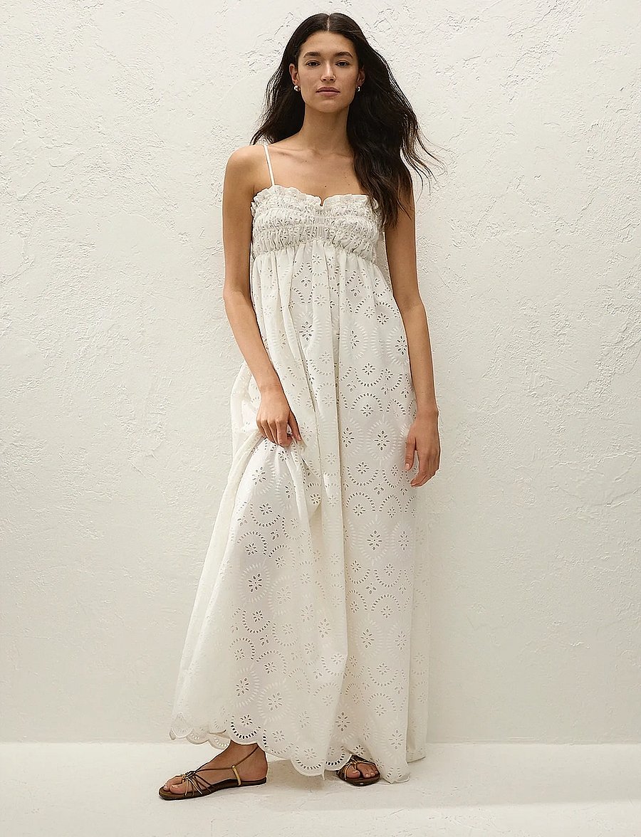 Faithfull The Brand - ETTA MAXI DRESS - konfirmation - bianca broderie white - 0