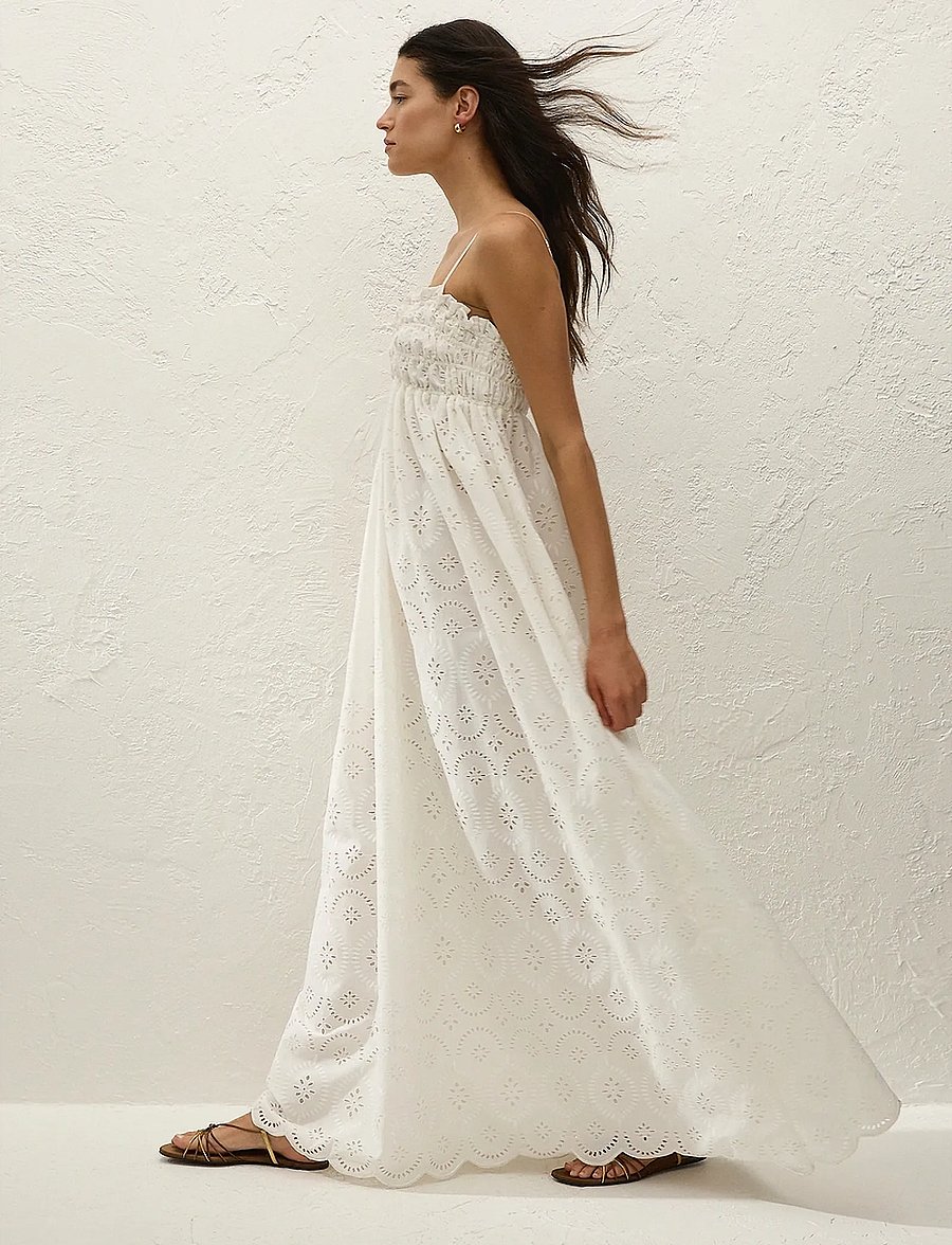 Faithfull The Brand - ETTA MAXI DRESS - konfirmation - bianca broderie white - 3