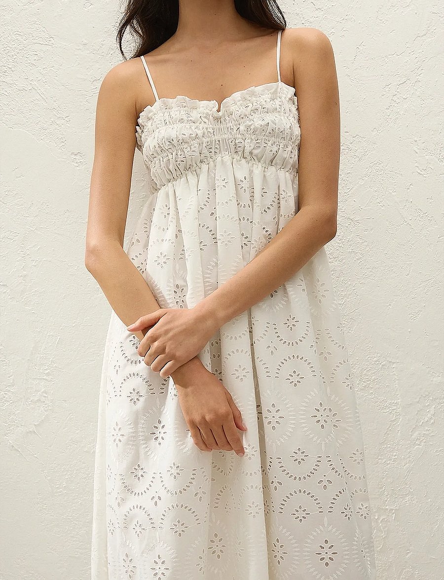 Faithfull The Brand - ETTA MAXI DRESS - konfirmation - bianca broderie white - 5
