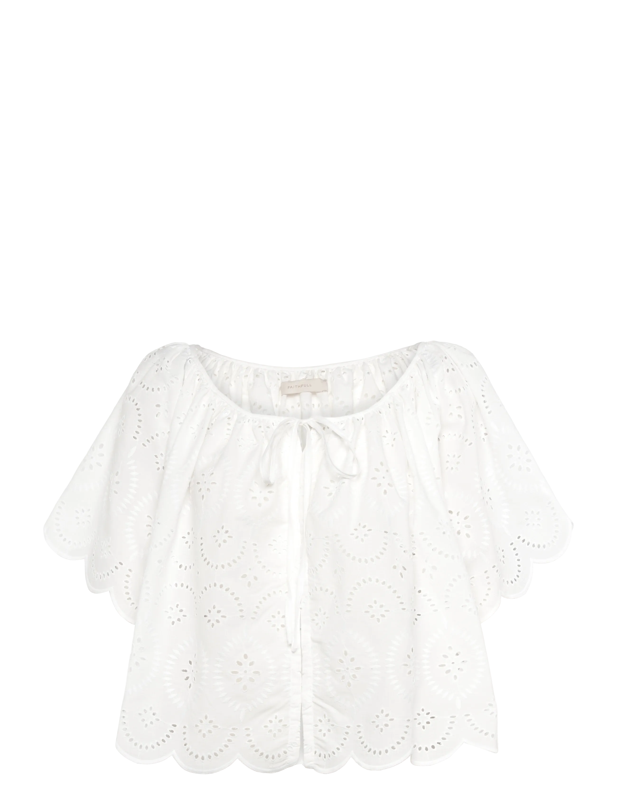 Faithfull The Brand FONDACO TOP - Clothing - BIANCA BRODERIE WHITE / white