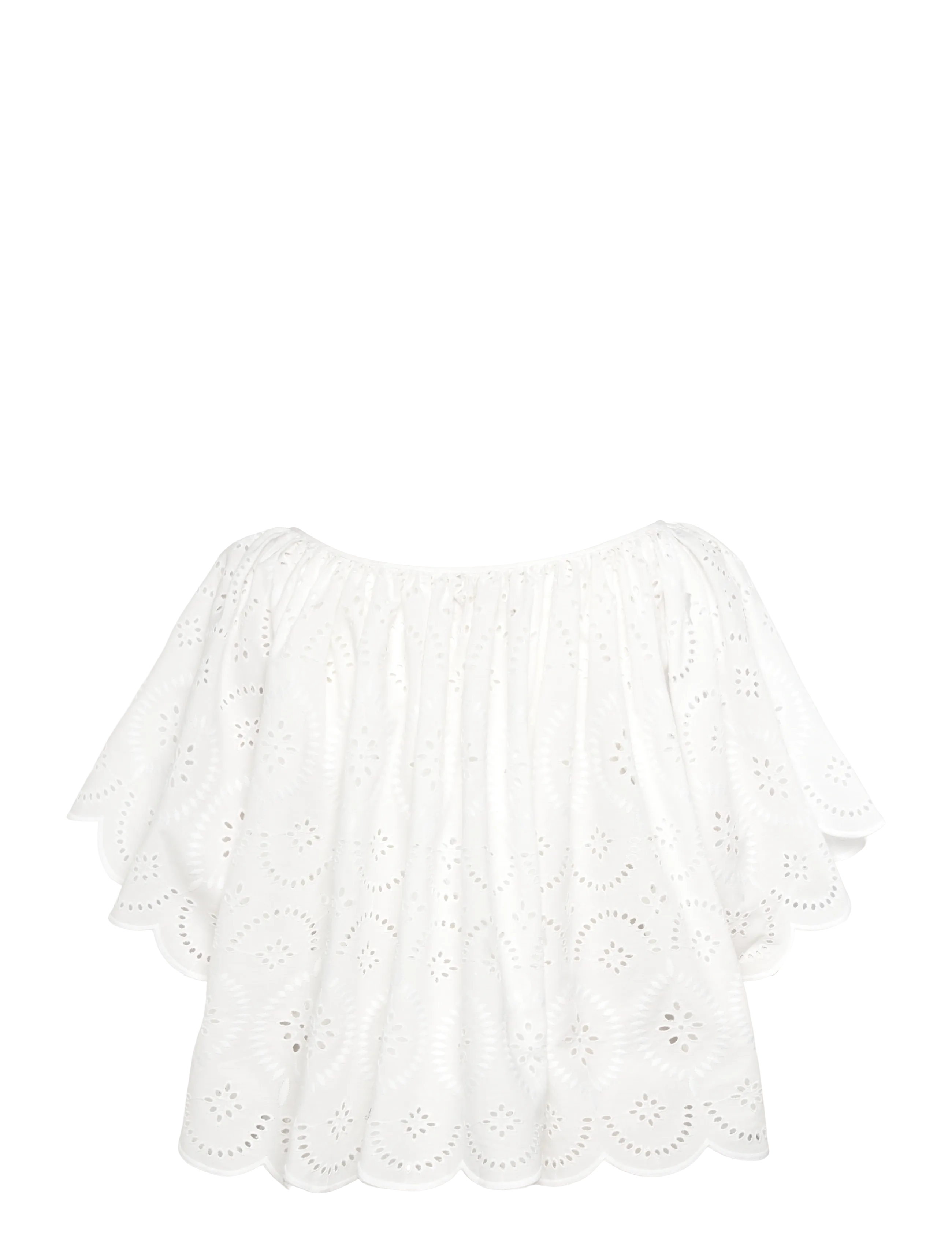 Faithfull The Brand - FONDACO TOP - kurzämlige blusen - bianca broderie white - 2