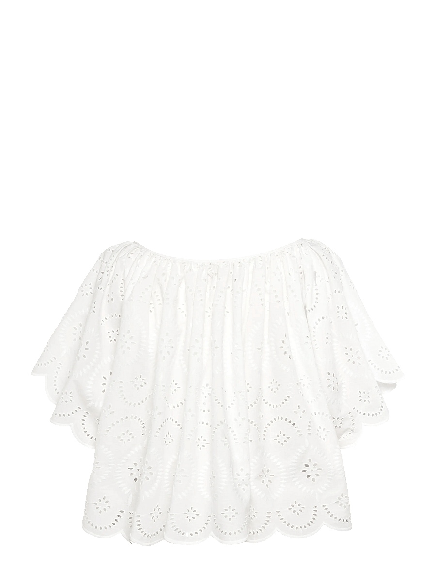 Faithfull The Brand - FONDACO TOP - kurzämlige blusen - bianca broderie white - 2