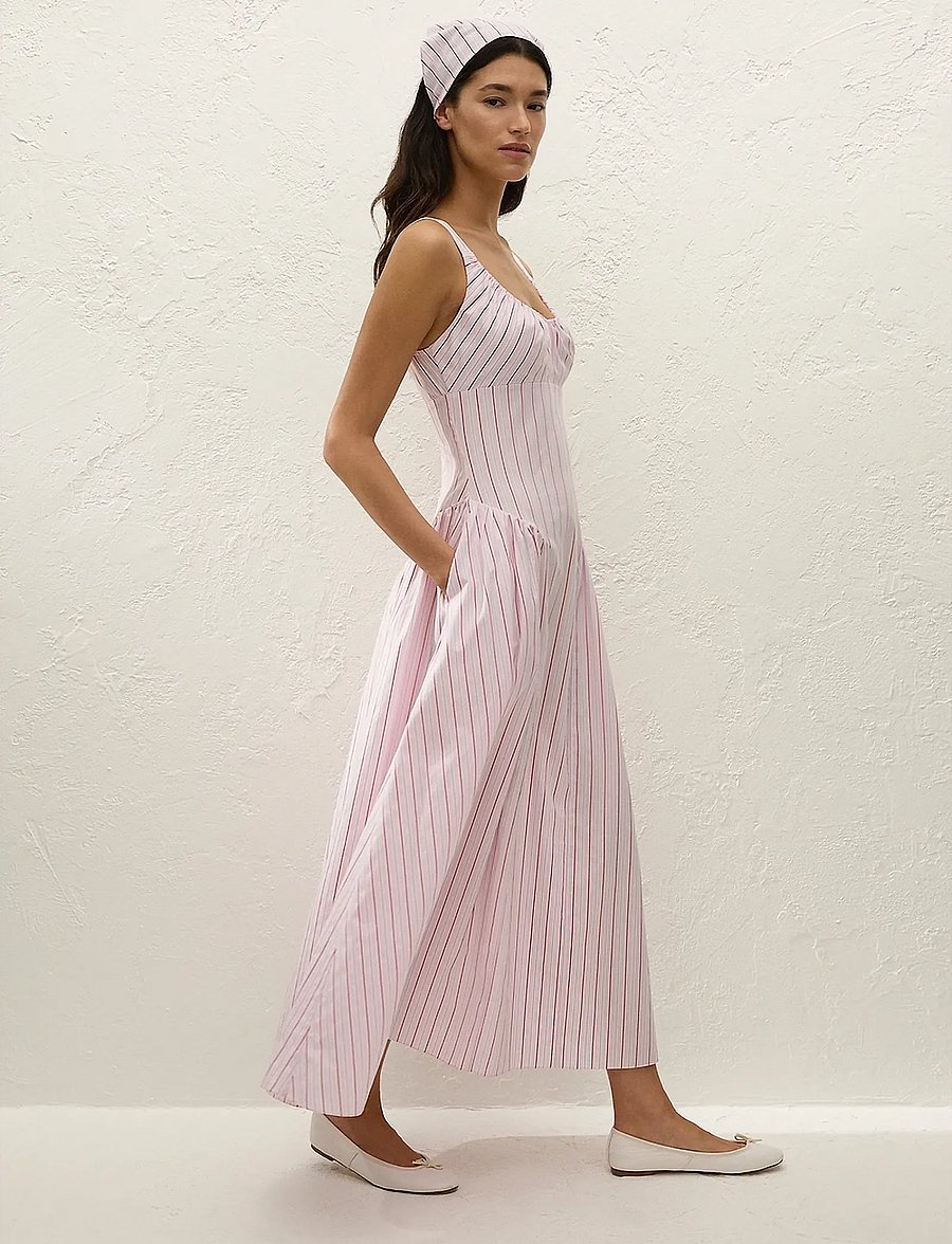 Faithfull The Brand - MARCELLA MIDI DRESS - fiori stripe palazzo - 3