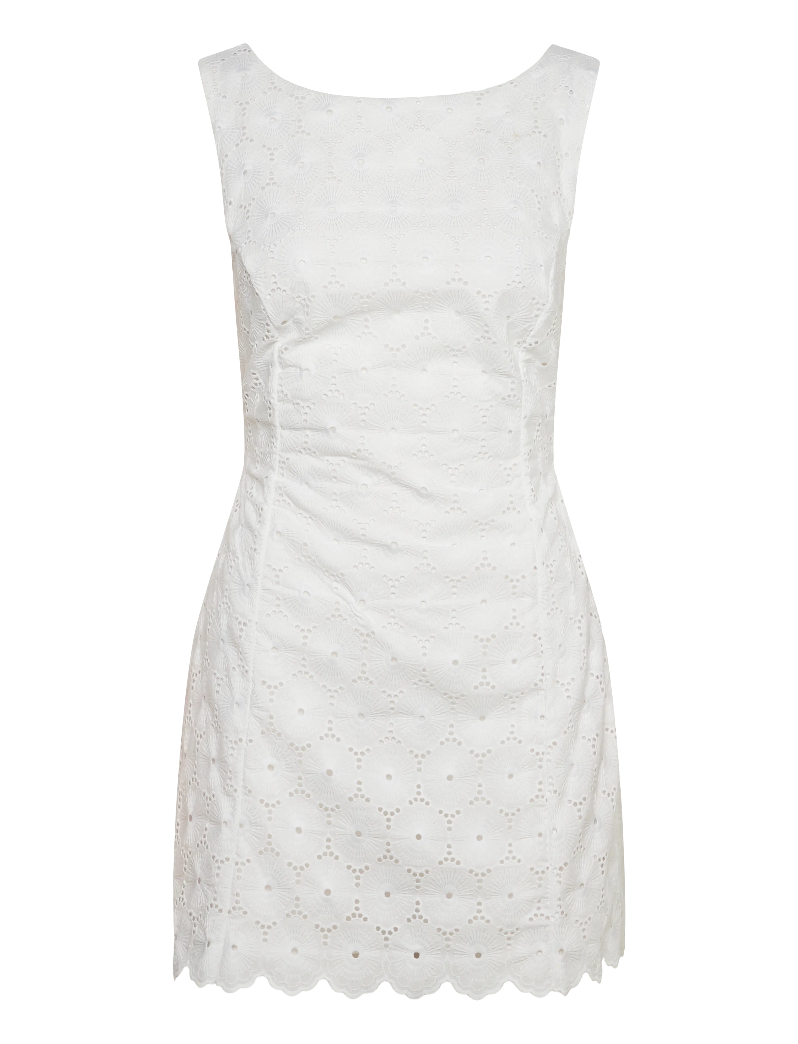 Faithfull The Brand ETTORE MINI DRESS - Kurze Kleider - DOLCE BRODERIE WHITE / white