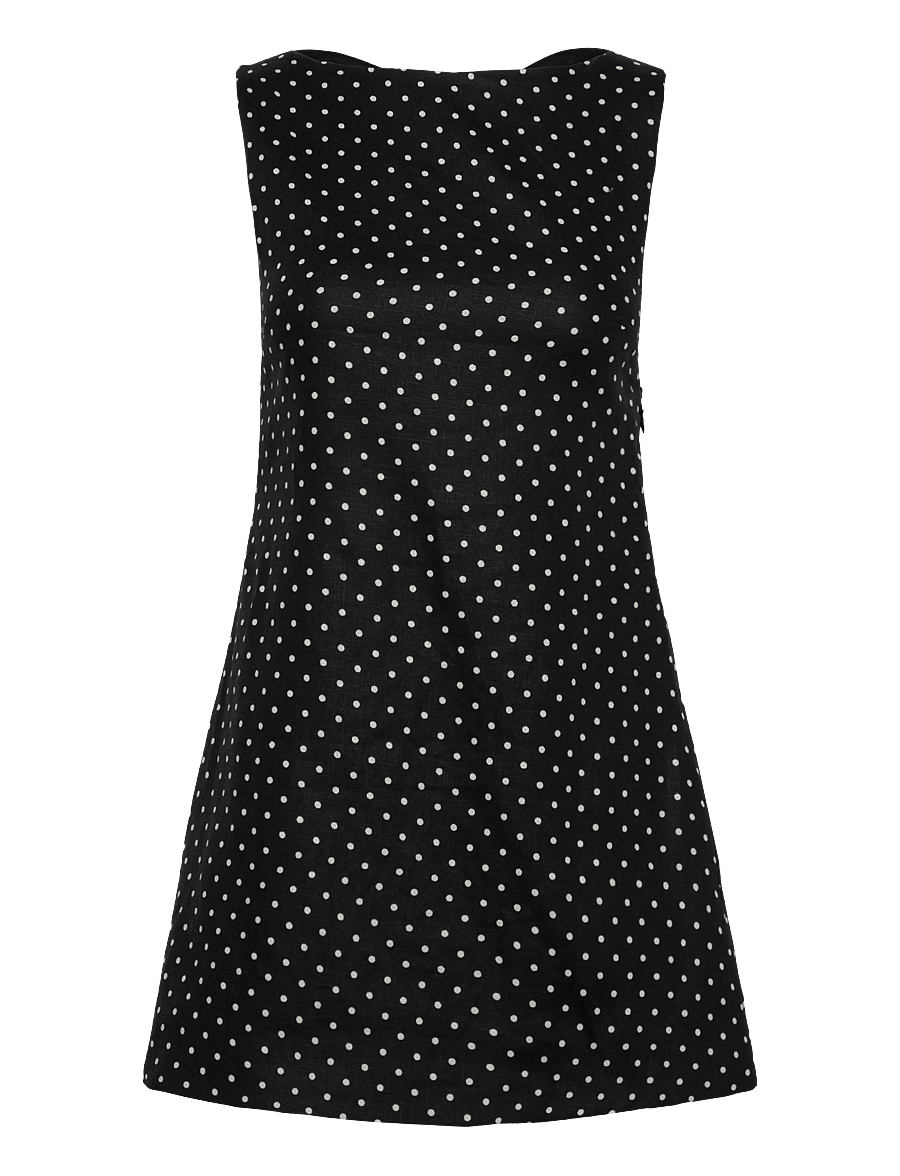 Faithfull The Brand - JACIE MINI DRESS - robes d'été - lola polka dot - black/cream - 1