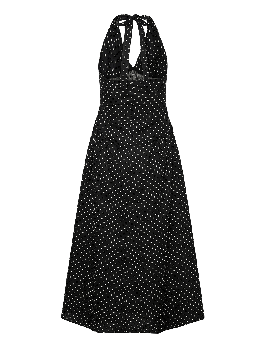 Faithfull The Brand - LA CALA MIDI DRESS - robes d'été - lola polka dot - black/cream - 2