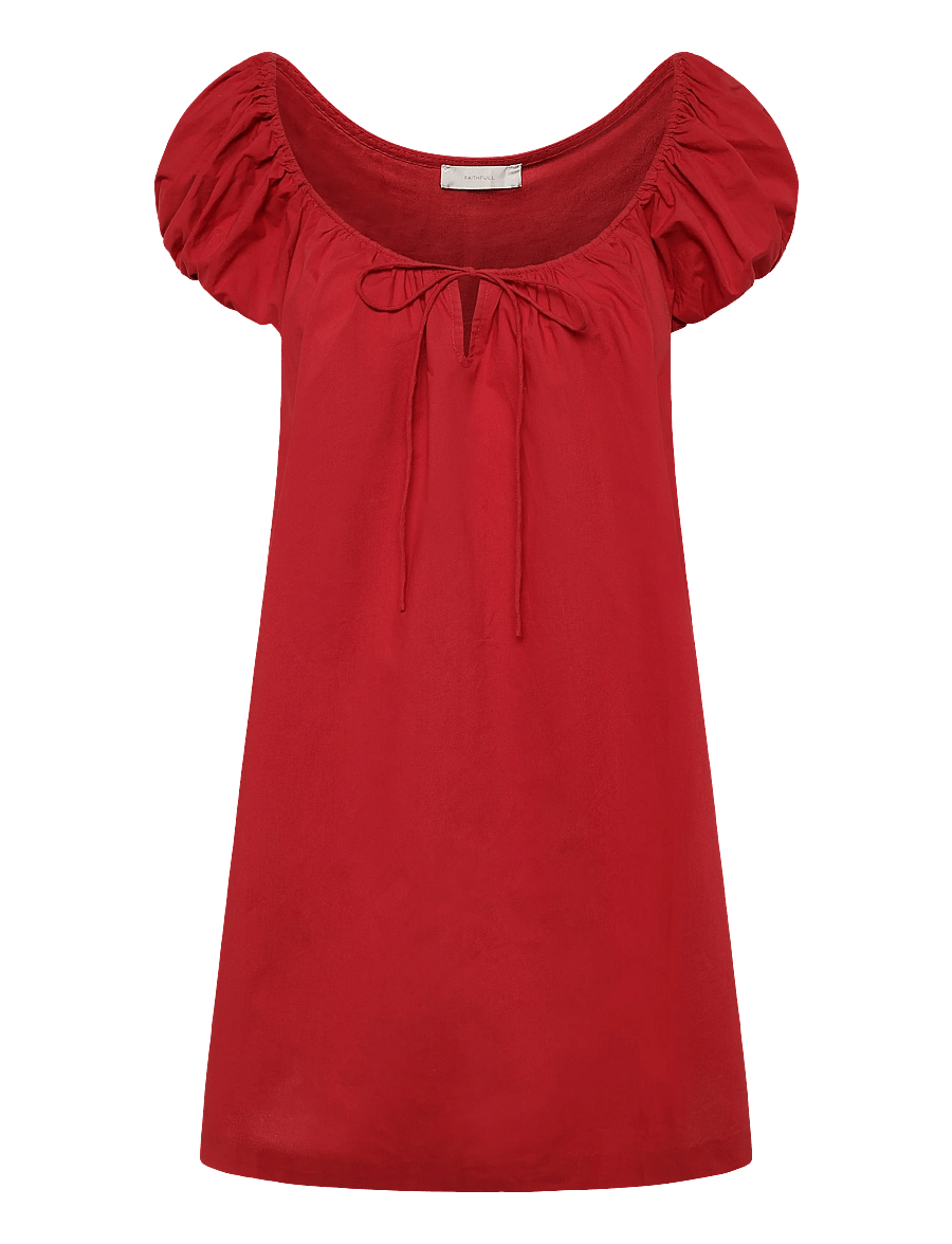 Faithfull The Brand - MARBLAU MINI DRESS - sommerkjoler - chilli - 1
