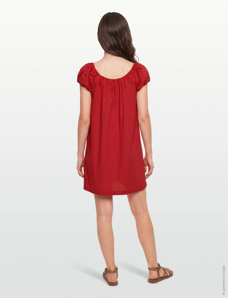 Faithfull The Brand - MARBLAU MINI DRESS - sommerkjoler - chilli - 4