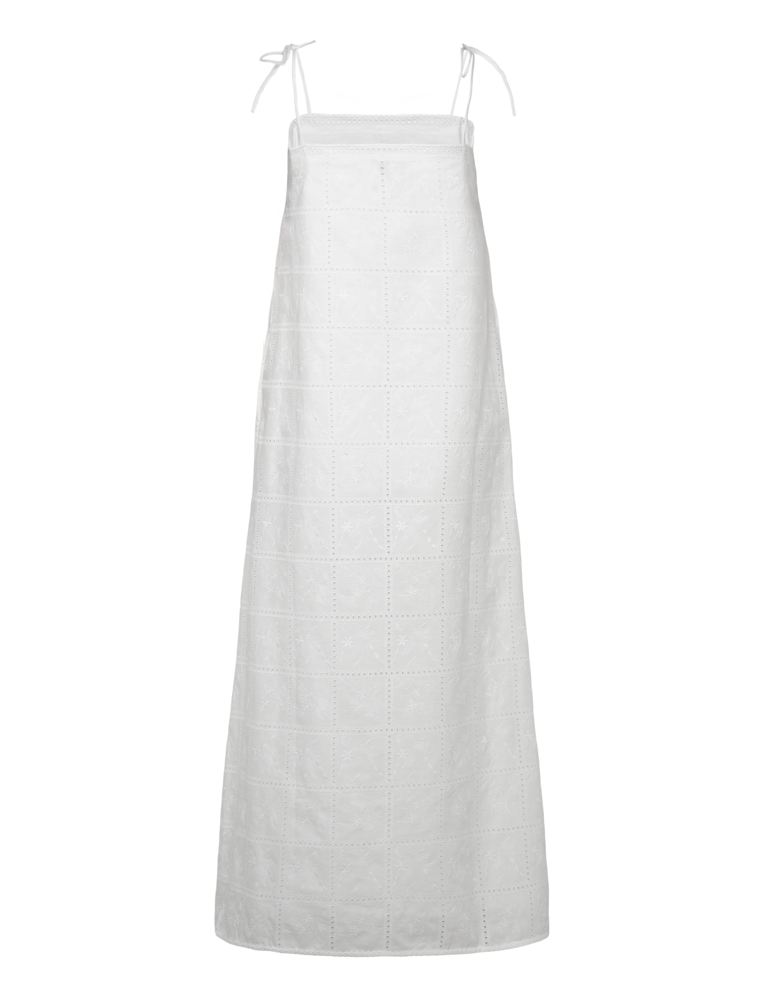 Faithfull The Brand - MORA MIDI DRESS - konfirmation - handkerchief broderie white - 2