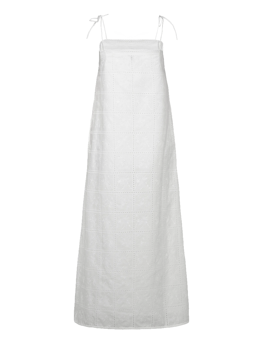 Faithfull The Brand - MORA MIDI DRESS - konfirmation - handkerchief broderie white - 2