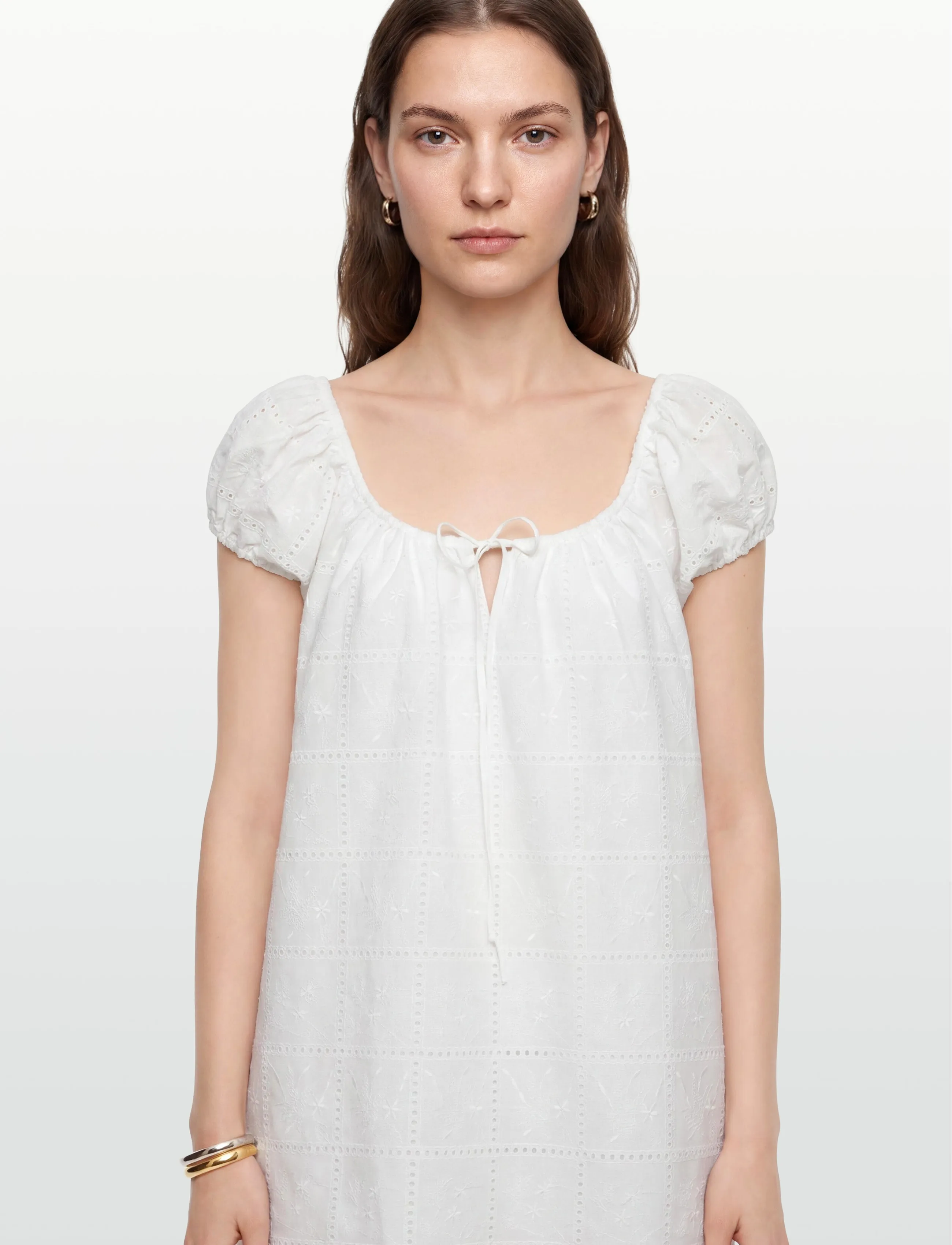 Faithfull The Brand - SERAFINA MINI DRESS - konfirmation - handkerchief broderie white - 3