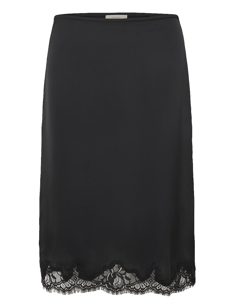 Faithfull The Brand - MARISOL SKIRT - satin skirts - black - 0